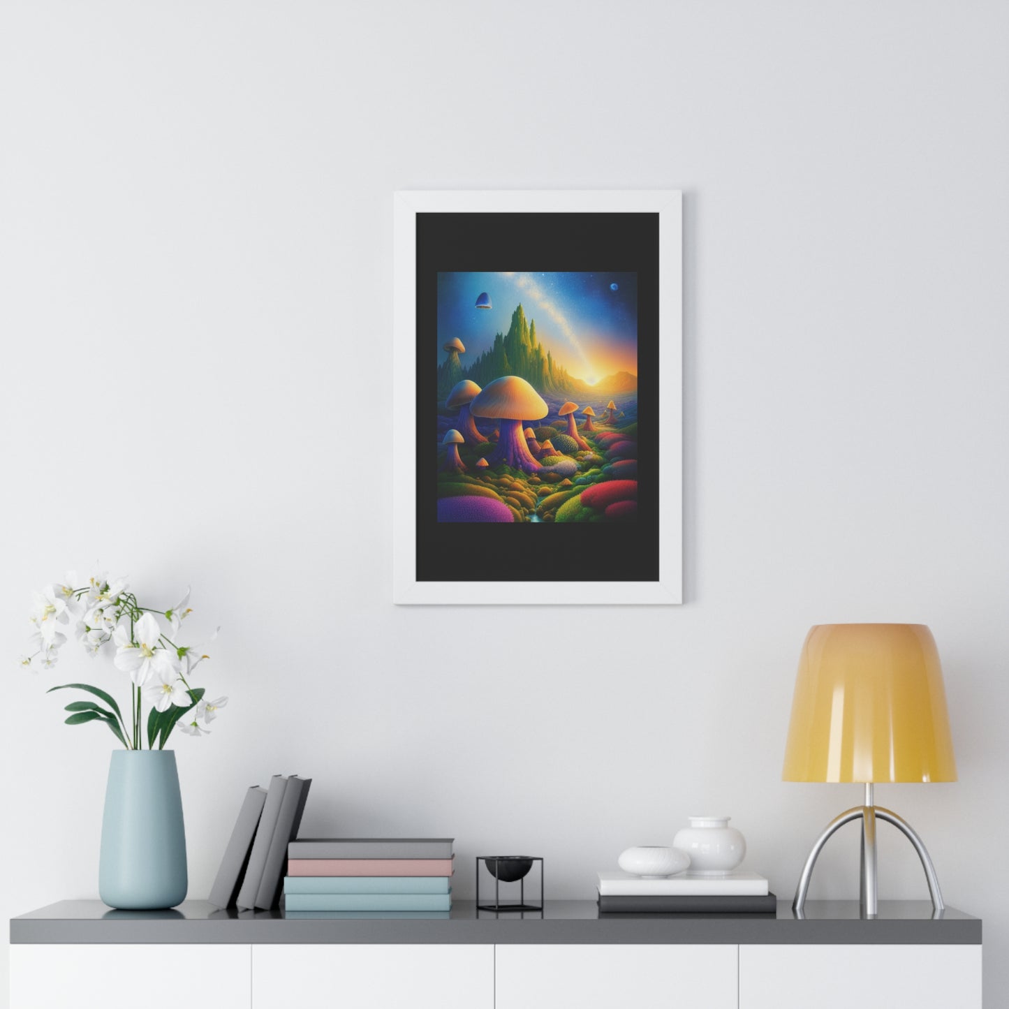 JAMES ATCHISON IN MUSHROOM LAND-Framed Vertical Poster