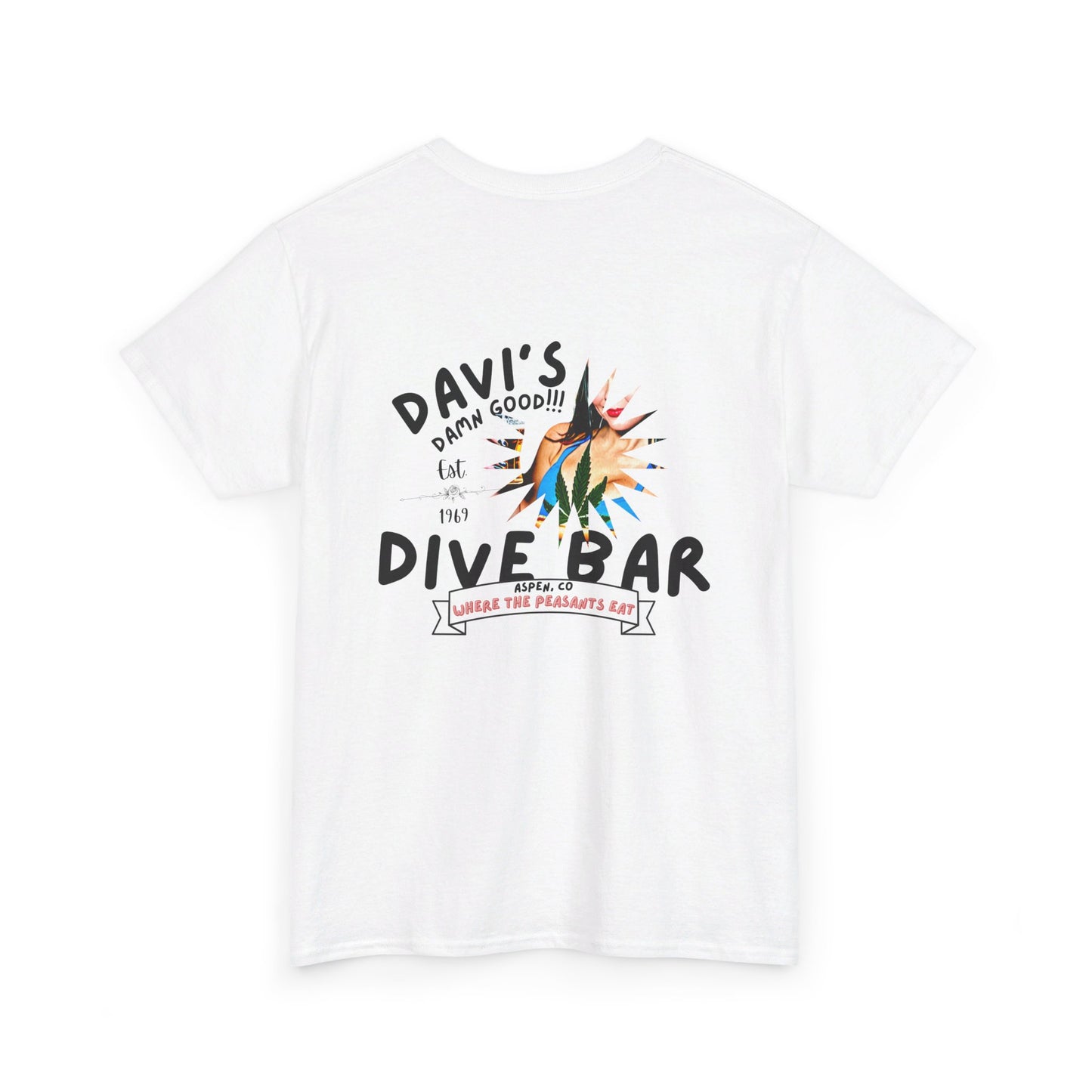 DAVE'S DIVE BAR ASPEN CO-Unisex Heavy Cotton Tee