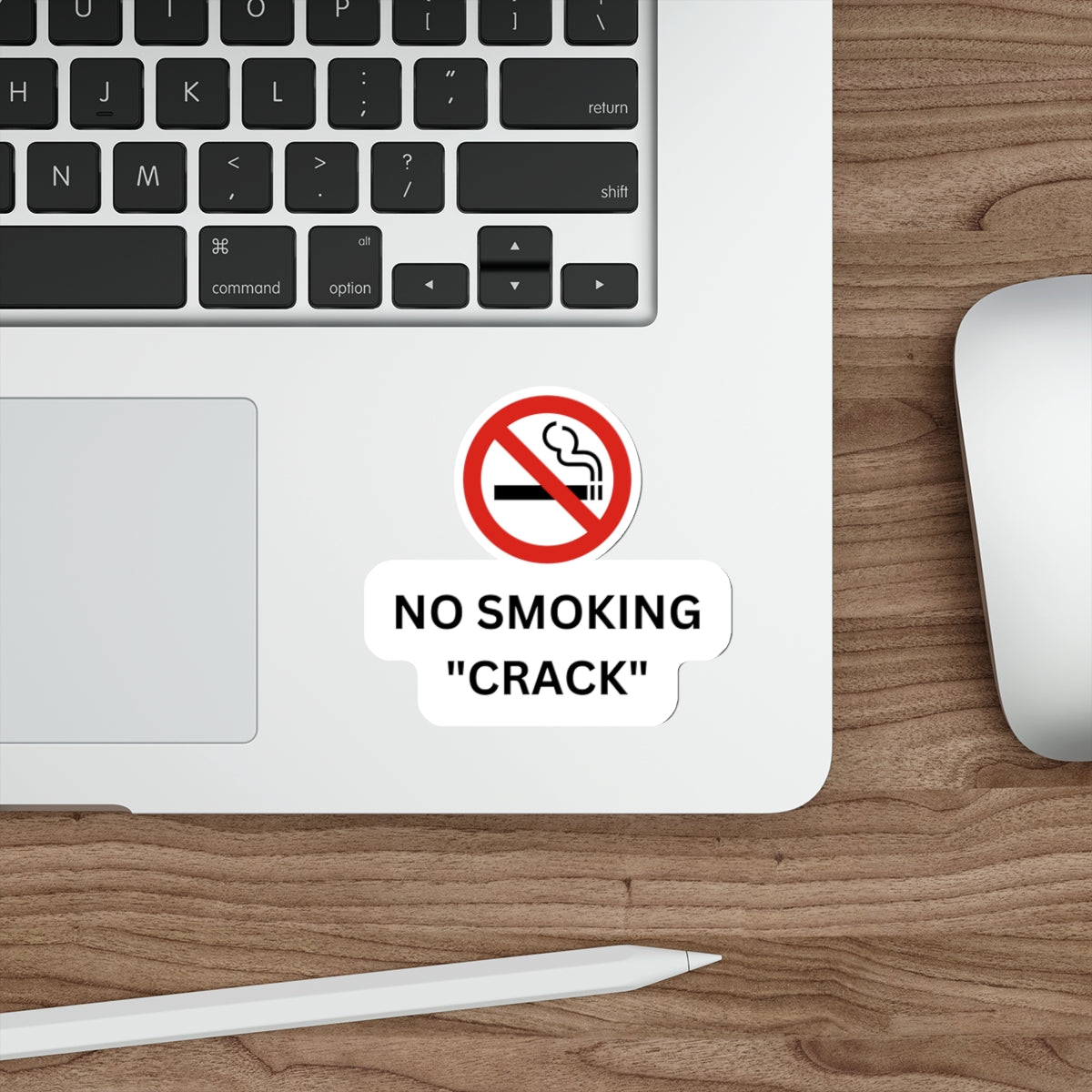 NO SMOKING "CRACK"-Die-Cut Stickers