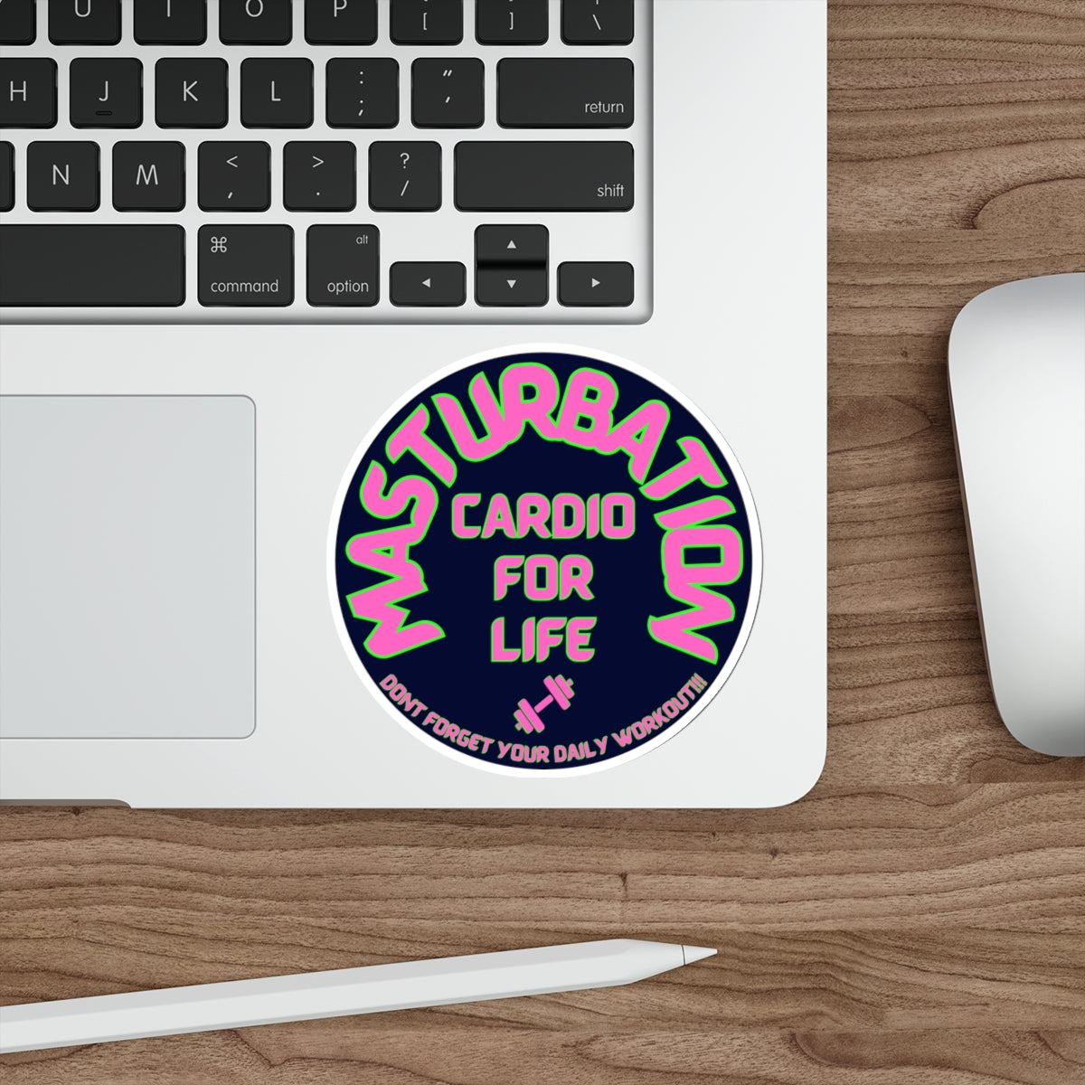 MASTURBATION CARDIO FOR LIFE-Die-Cut Stickers