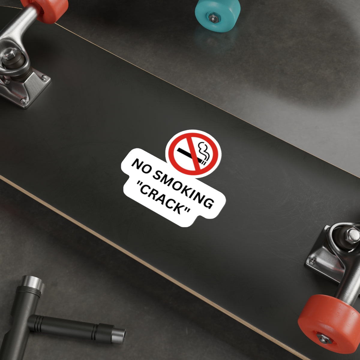 NO SMOKING "CRACK"-Die-Cut Stickers