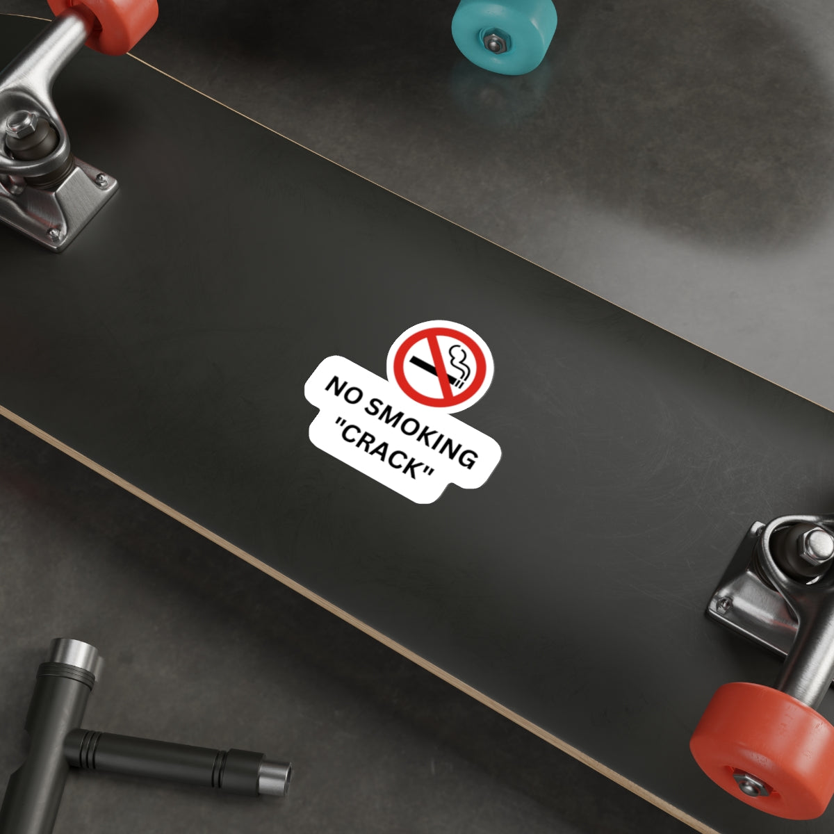 NO SMOKING "CRACK"-Die-Cut Stickers