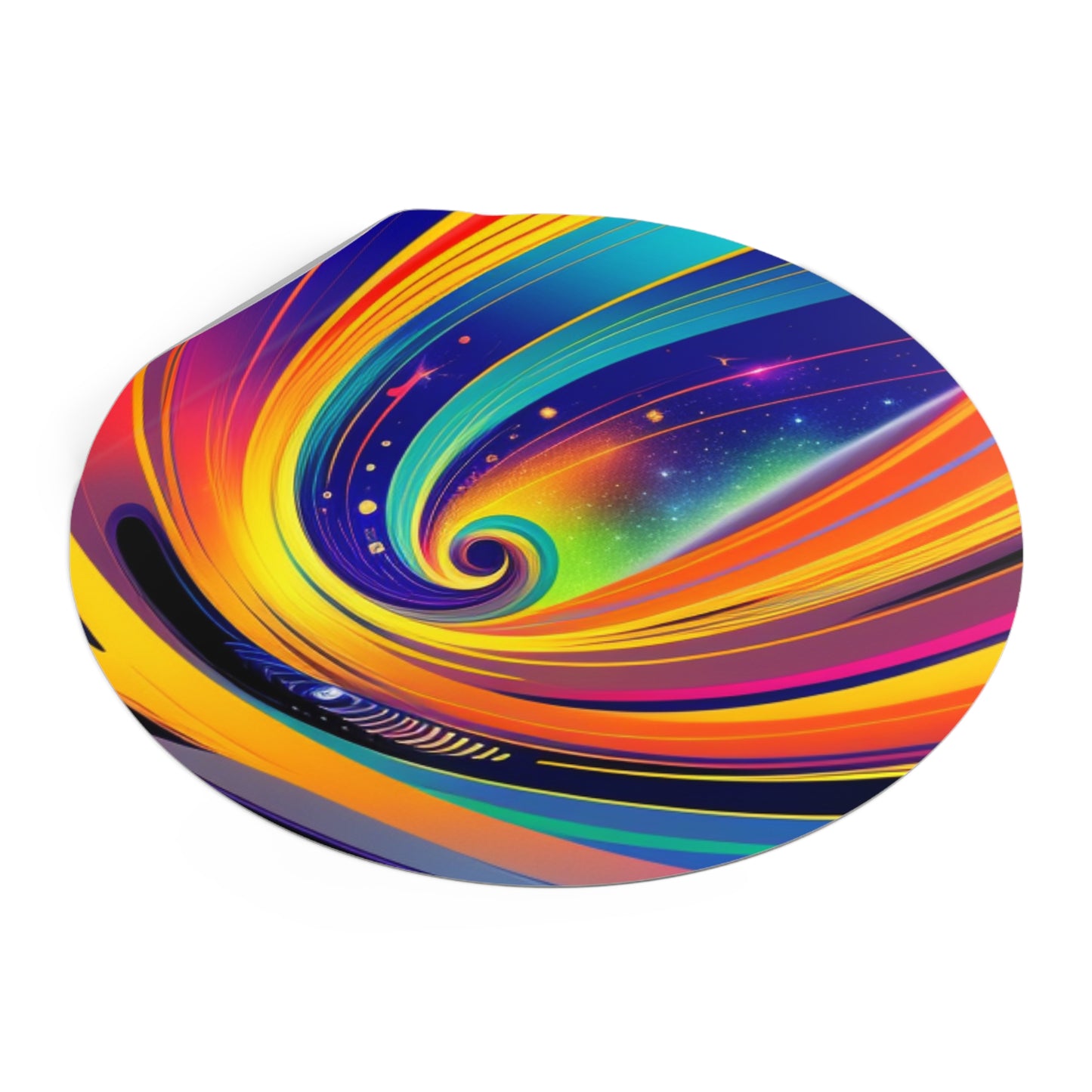 SWIRLS 1-Round Vinyl Stickers