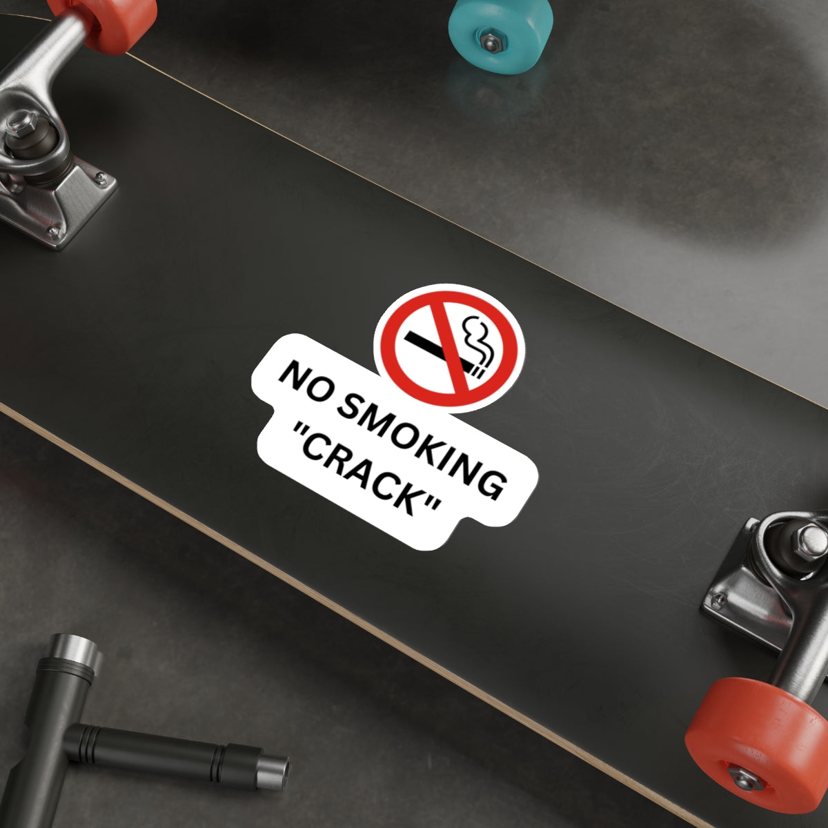 NO SMOKING "CRACK"-Die-Cut Stickers