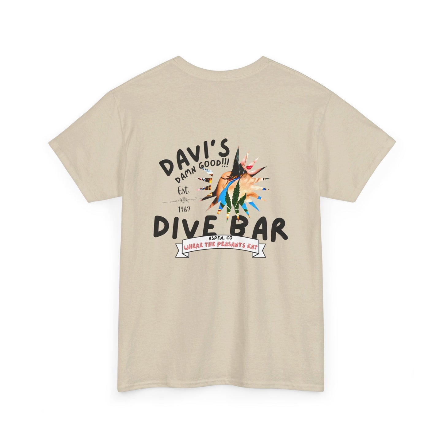 DAVE'S DIVE BAR ASPEN CO-Unisex Heavy Cotton Tee