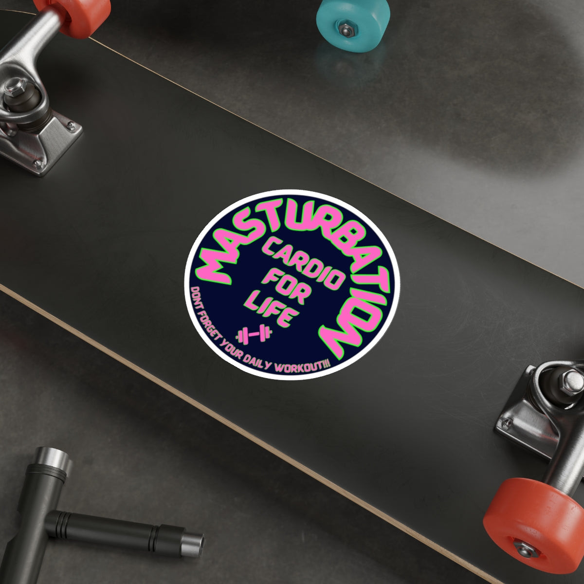 MASTURBATION CARDIO FOR LIFE-Die-Cut Stickers