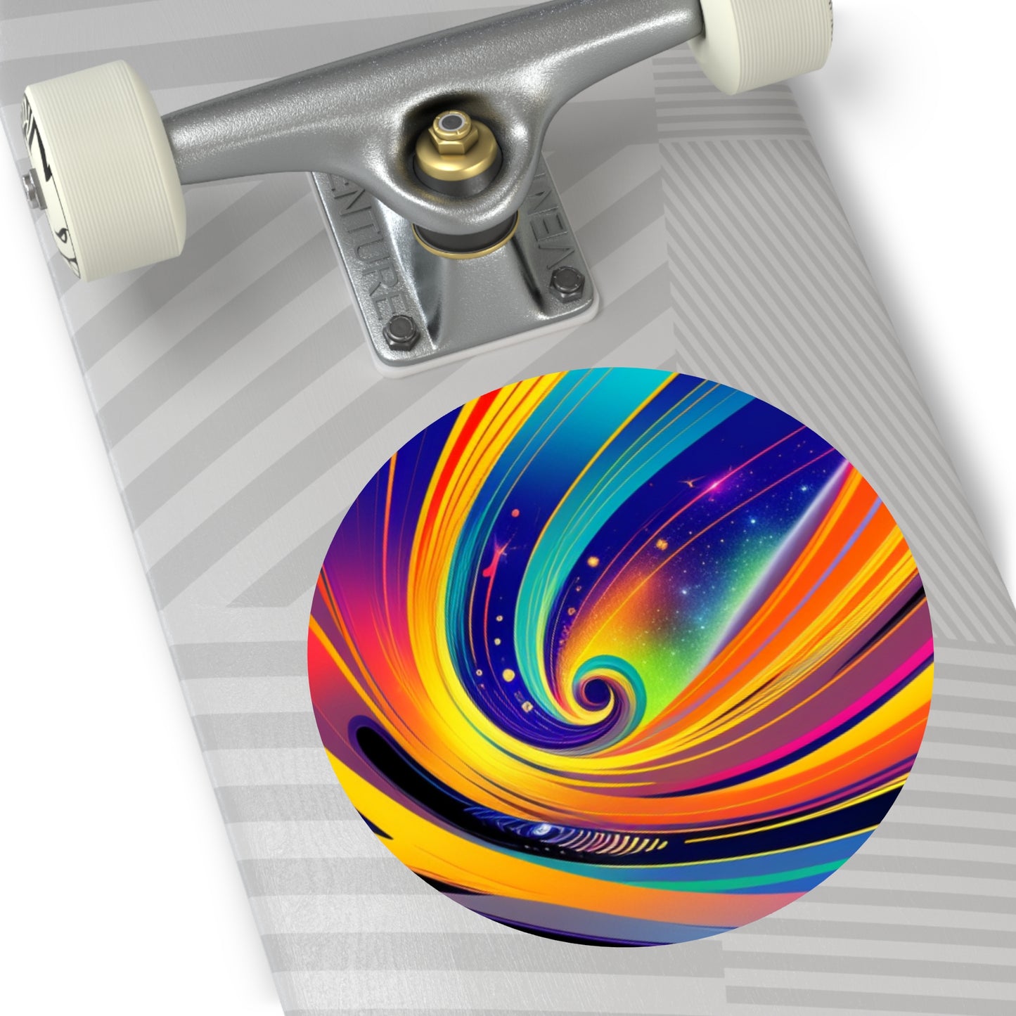 SWIRLS 1-Round Vinyl Stickers