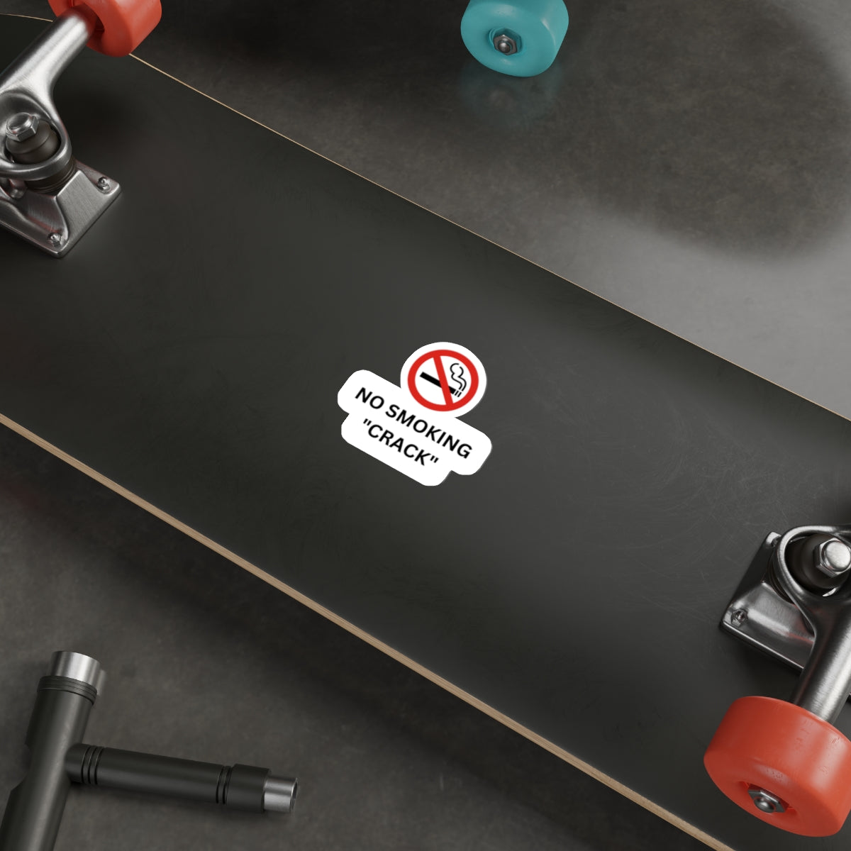 NO SMOKING "CRACK"-Die-Cut Stickers