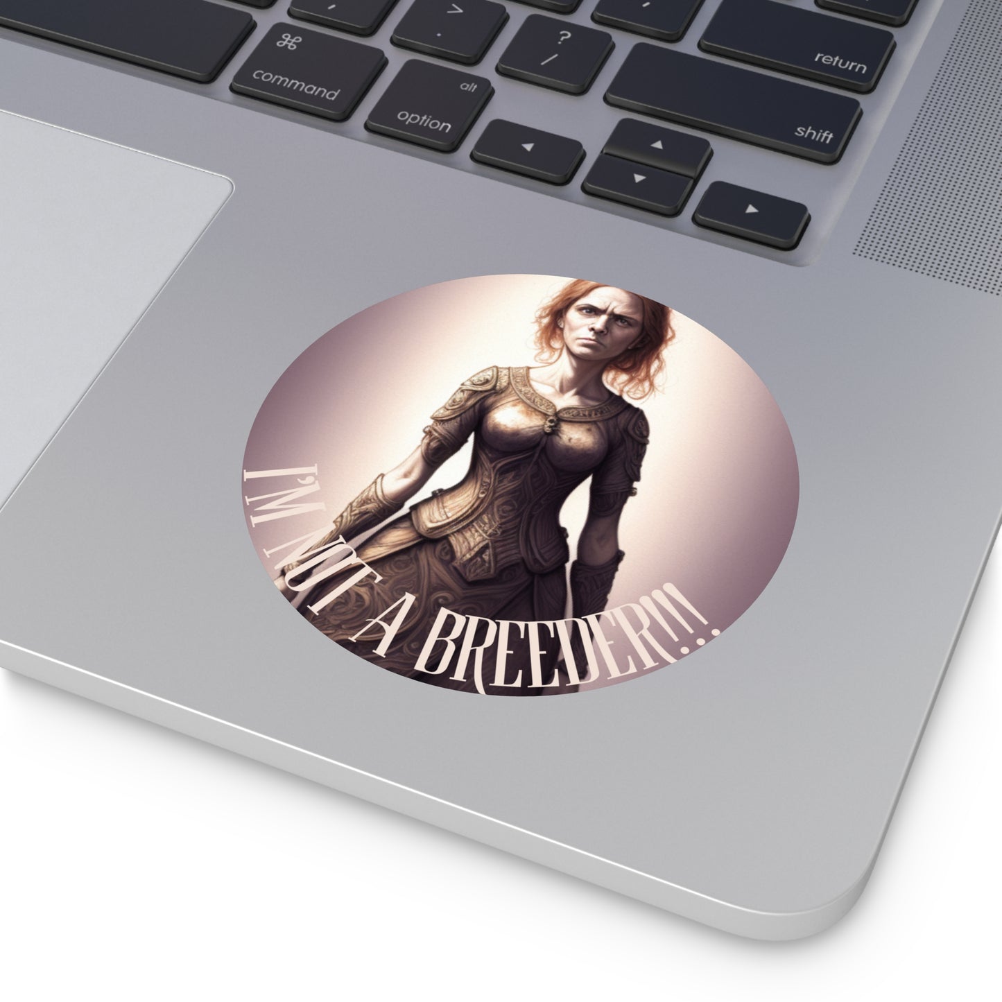 NOT A BREEDER (Ingrid) Round Vinyl Stickers