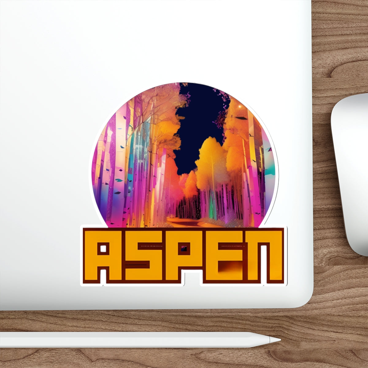 ASPEN NEON TREES-Die-Cut Stickers