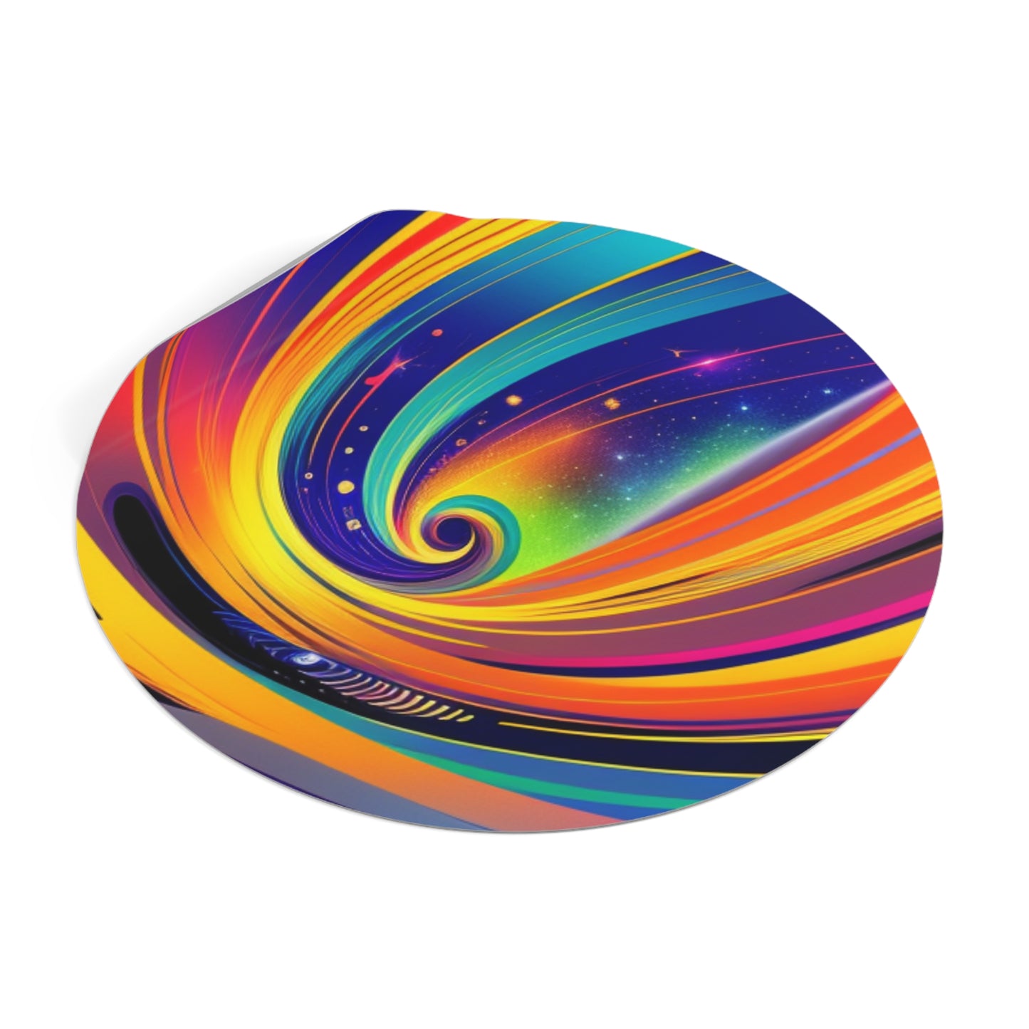 SWIRLS 1-Round Vinyl Stickers