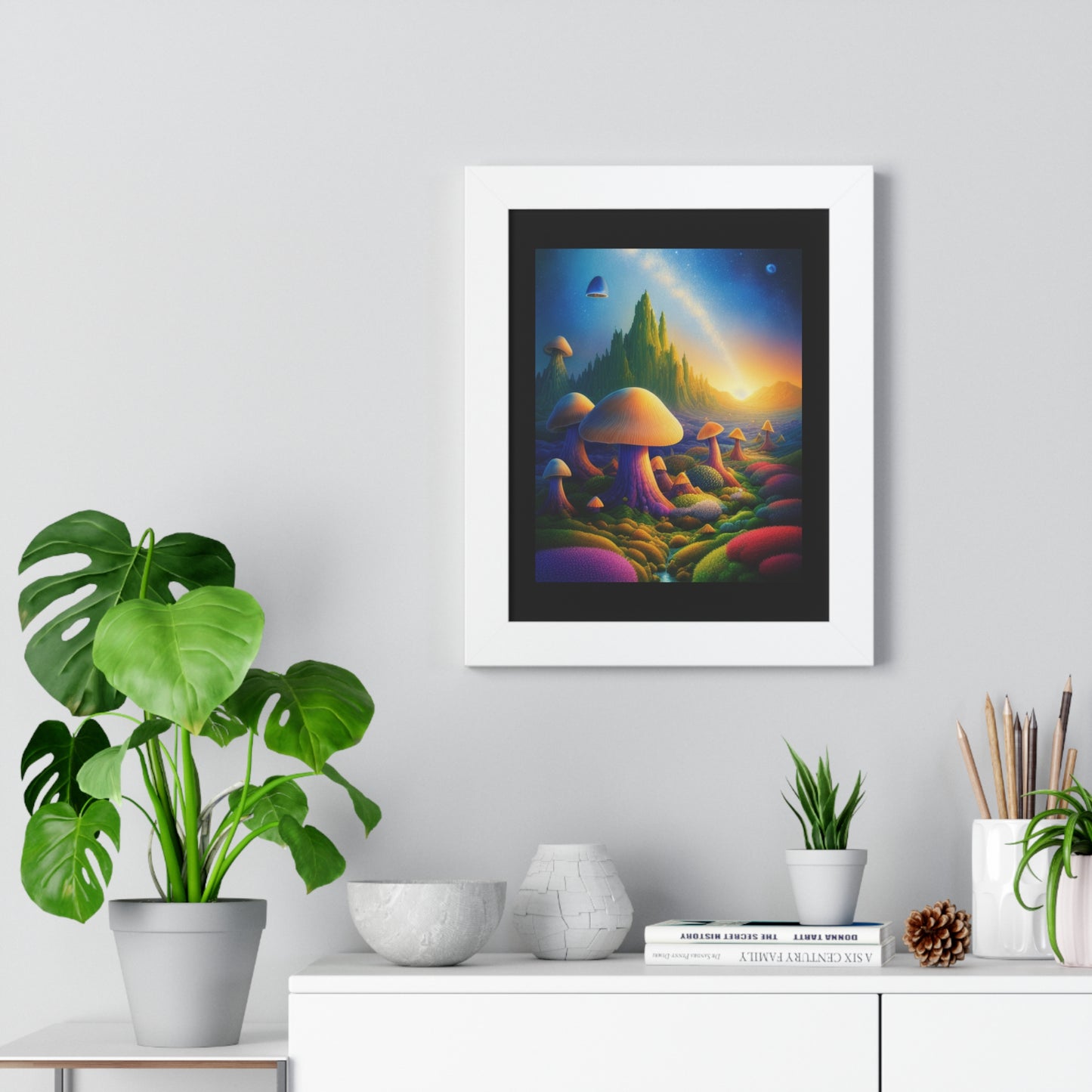 JAMES ATCHISON IN MUSHROOM LAND-Framed Vertical Poster