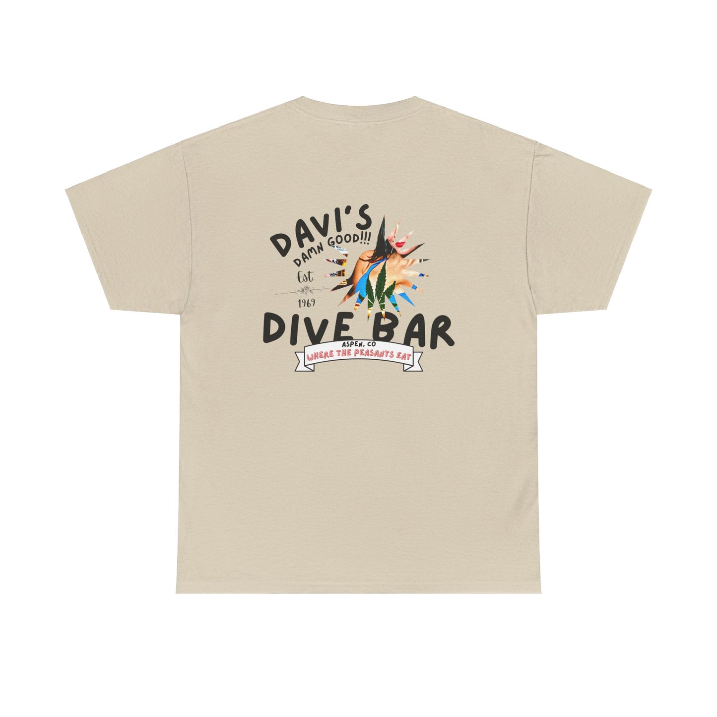 DAVE'S DIVE BAR ASPEN CO-Unisex Heavy Cotton Tee