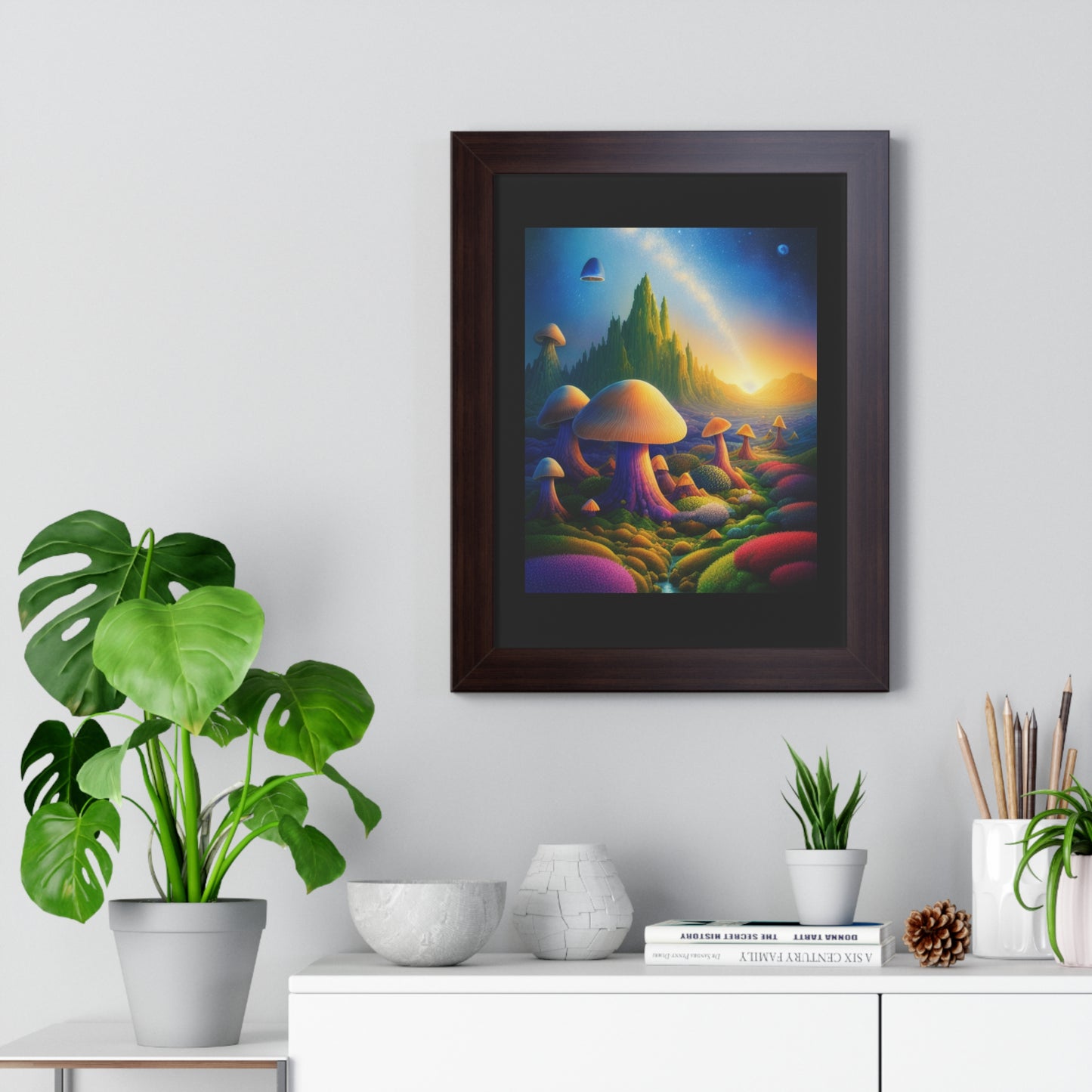 JAMES ATCHISON IN MUSHROOM LAND-Framed Vertical Poster