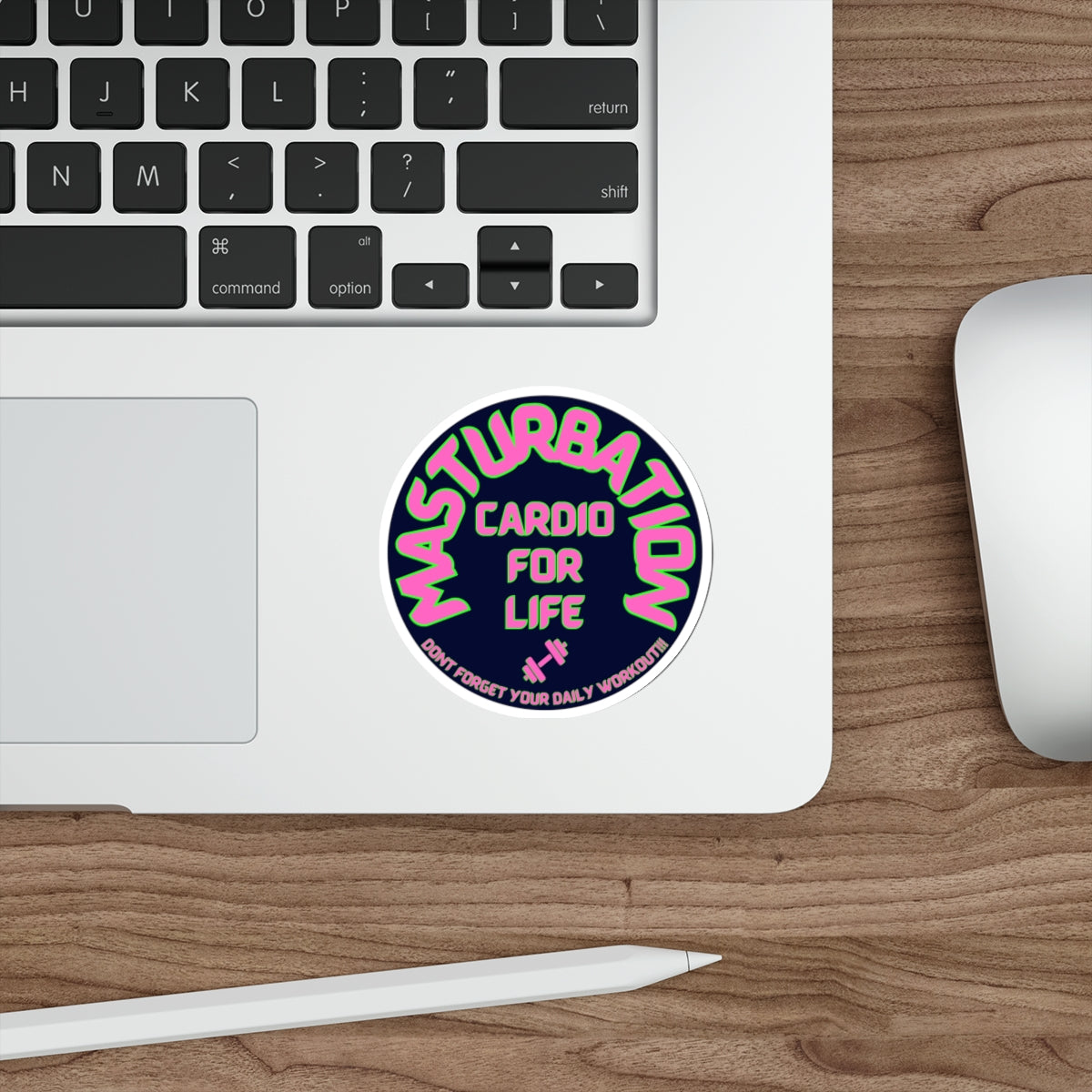 MASTURBATION CARDIO FOR LIFE-Die-Cut Stickers