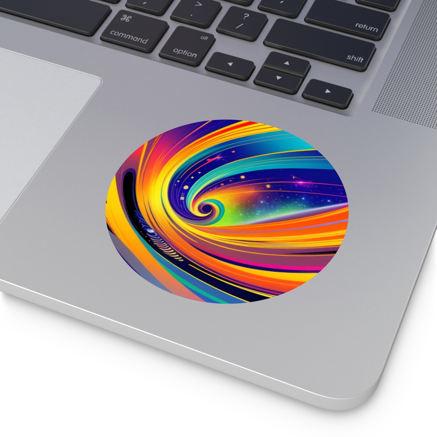 SWIRLS 1-Round Vinyl Stickers