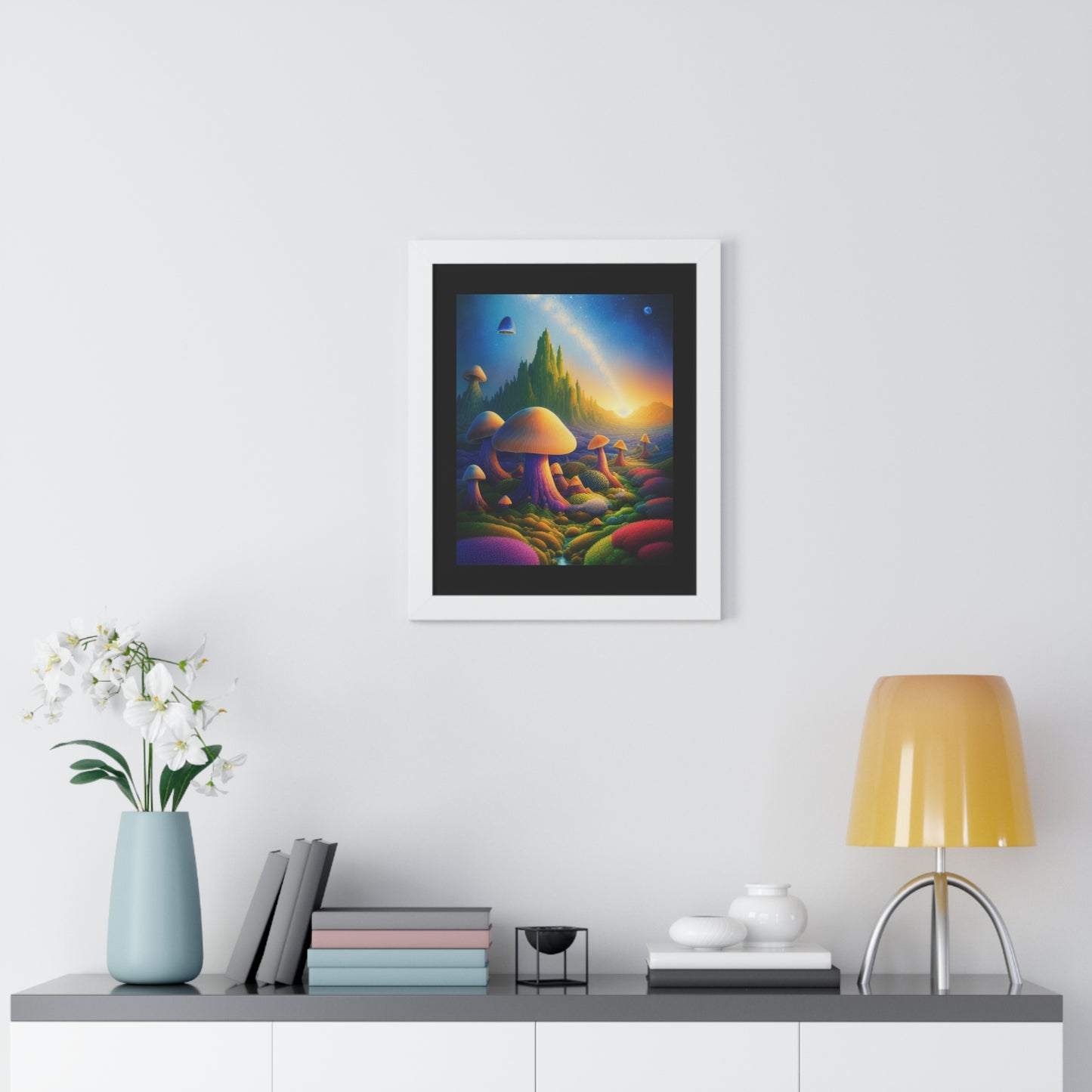 JAMES ATCHISON IN MUSHROOM LAND-Framed Vertical Poster