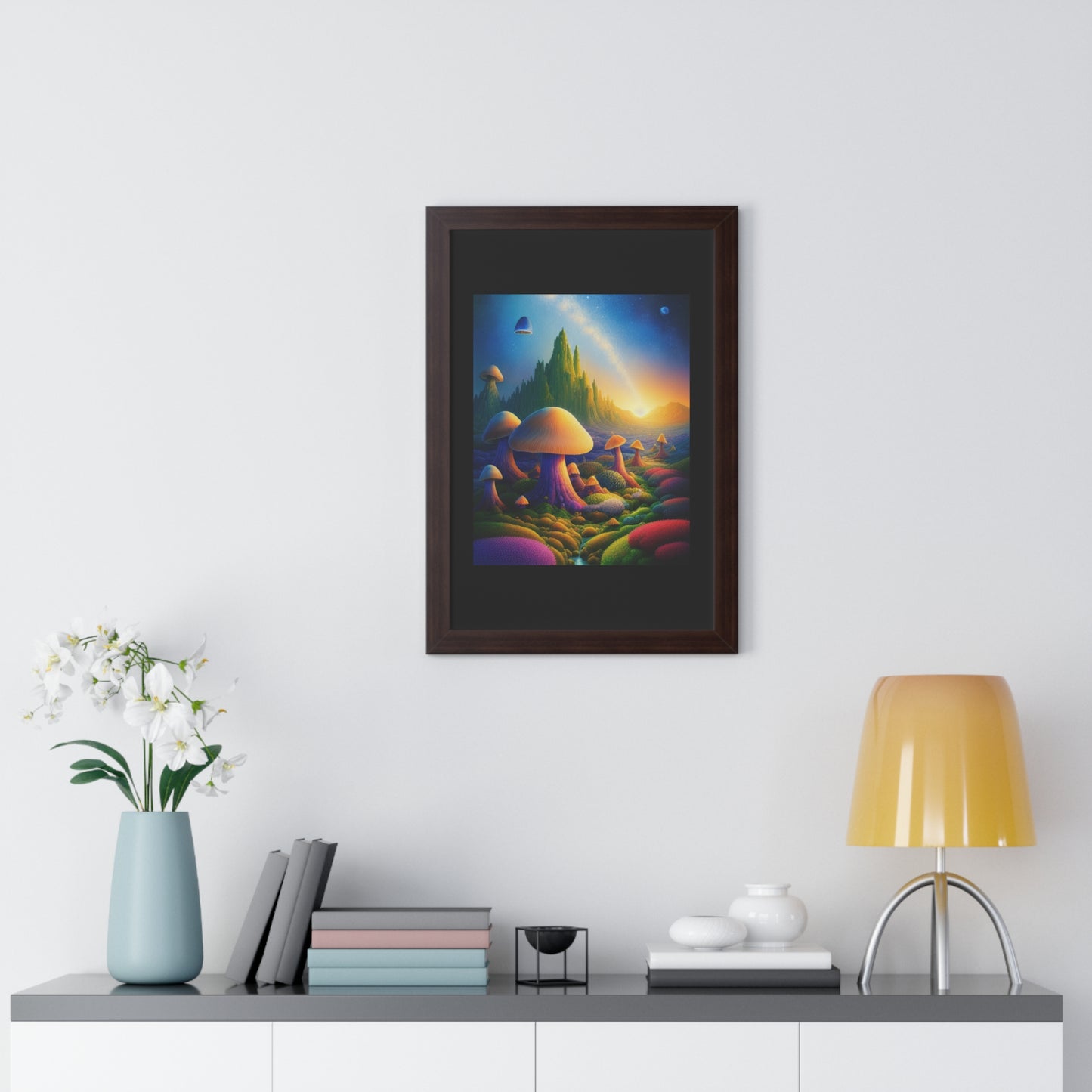 JAMES ATCHISON IN MUSHROOM LAND-Framed Vertical Poster