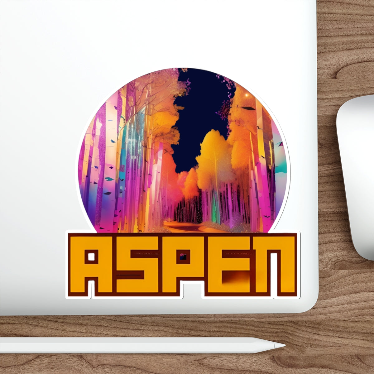 ASPEN NEON TREES-Die-Cut Stickers