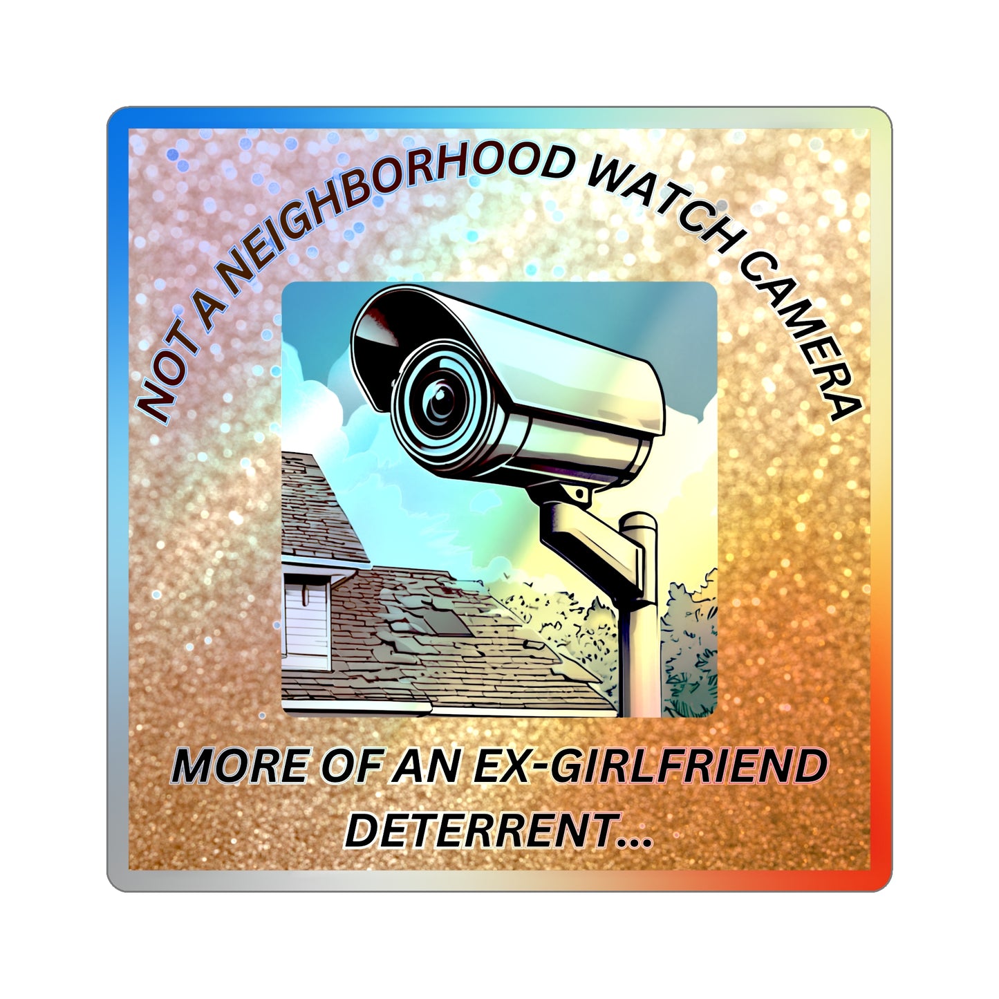 NOT A NEIGHBORHOOD WATCH CAMERA-Holographic Die-cut Stickers