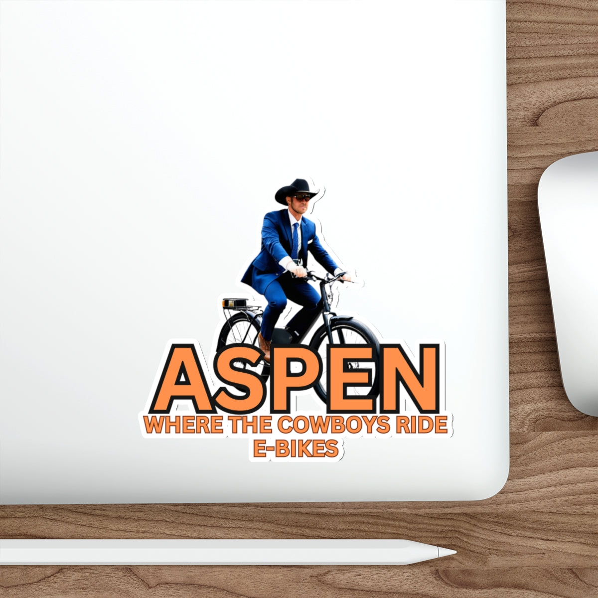 ASPEN COWBOYS RIDE EBIKES-Die-Cut Stickers