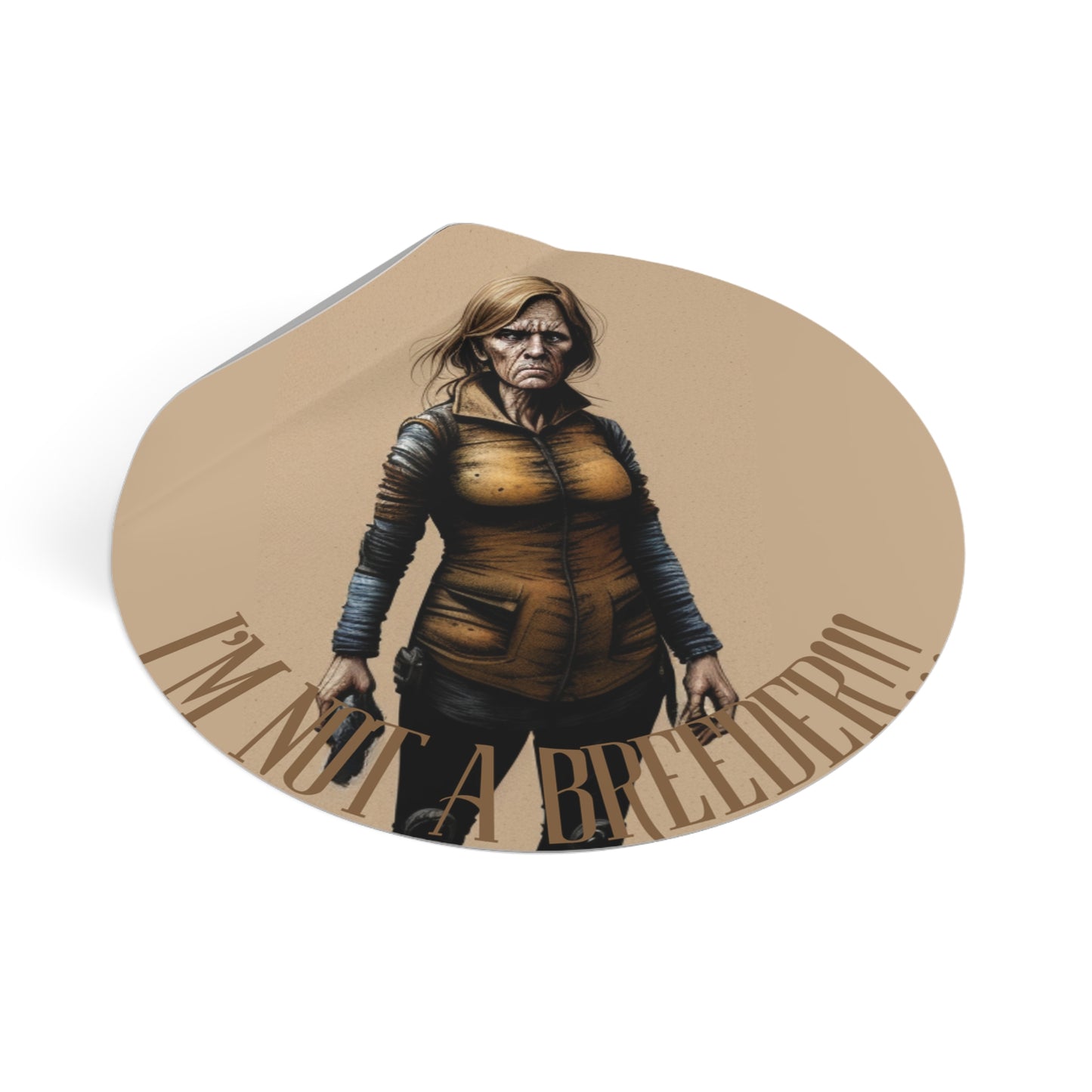 NOT A BREEDER (Suzanne) Round Vinyl Stickers