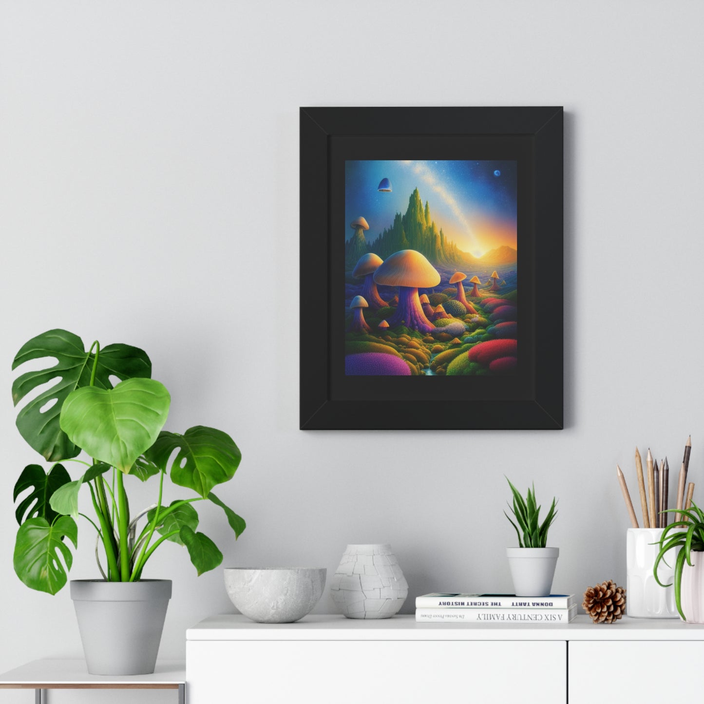 JAMES ATCHISON IN MUSHROOM LAND-Framed Vertical Poster