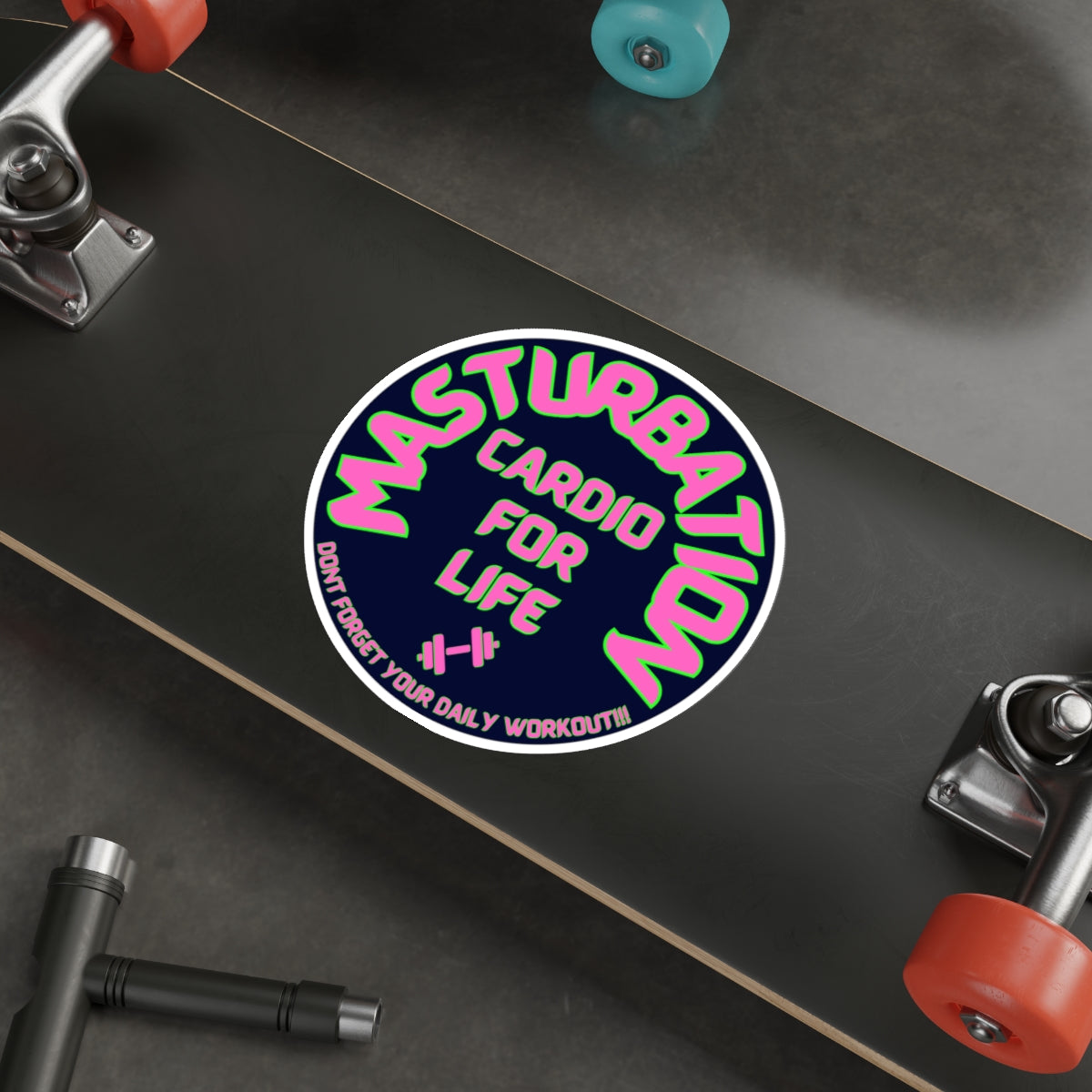 MASTURBATION CARDIO FOR LIFE-Die-Cut Stickers