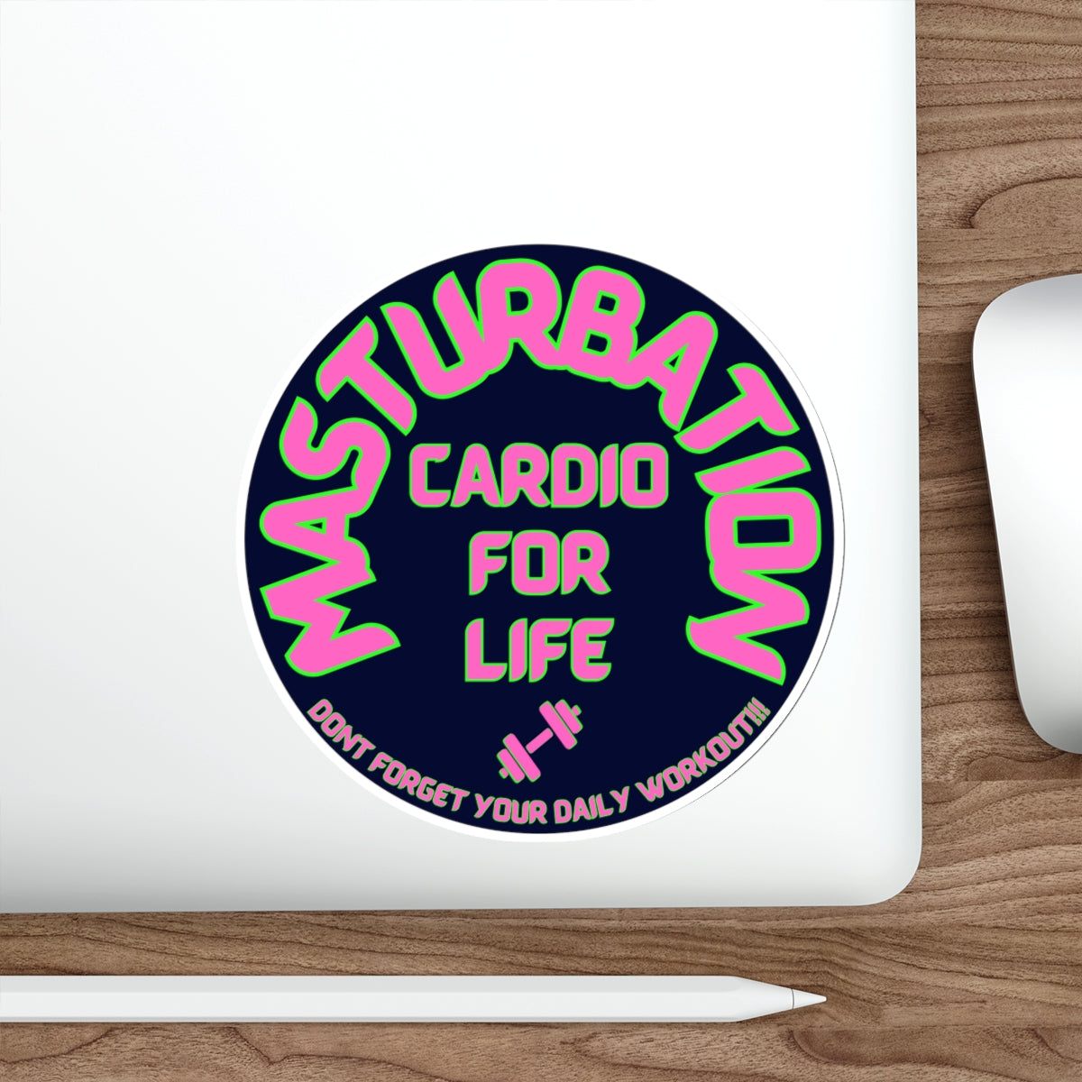 MASTURBATION CARDIO FOR LIFE-Die-Cut Stickers