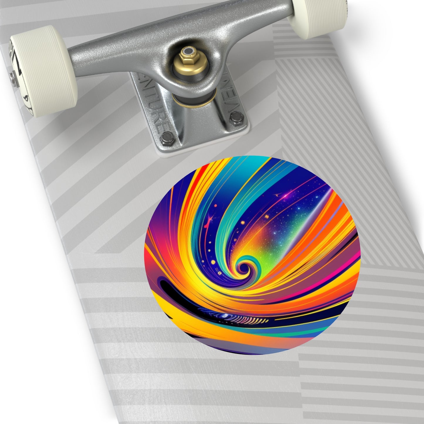 SWIRLS 1-Round Vinyl Stickers