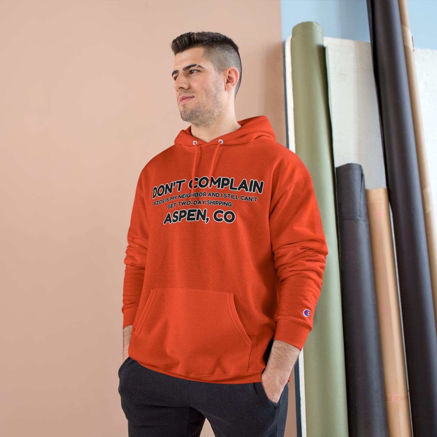 DONT COMPLAIN-BEZOS-ASPEN Champion Hoodie