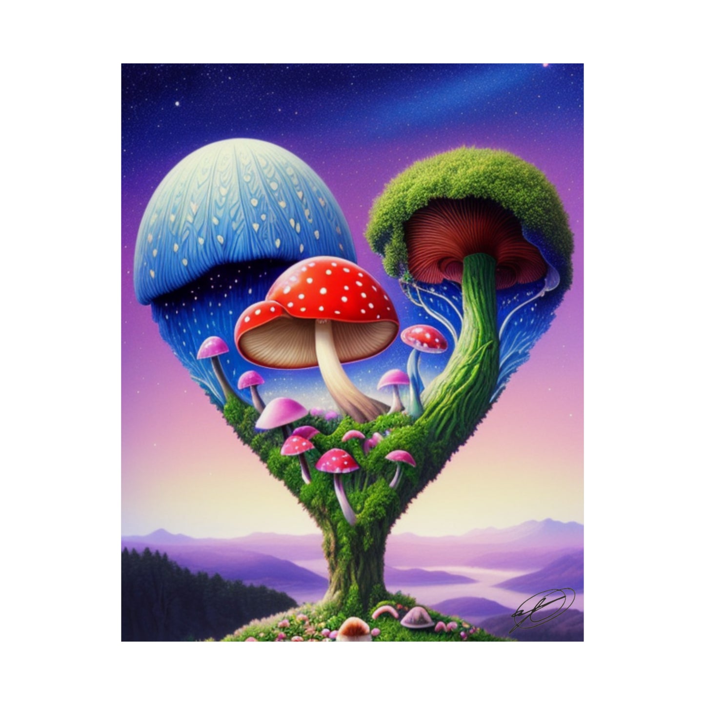 MUSHROOM HE ART-Matte Vertical Posters