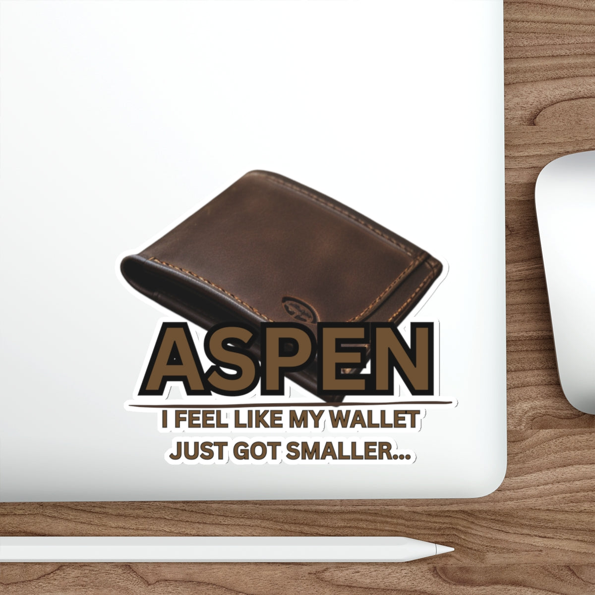 ASPEN I FEEL LIKE MY WALLET GOT SMALLER-Die-Cut Stickers