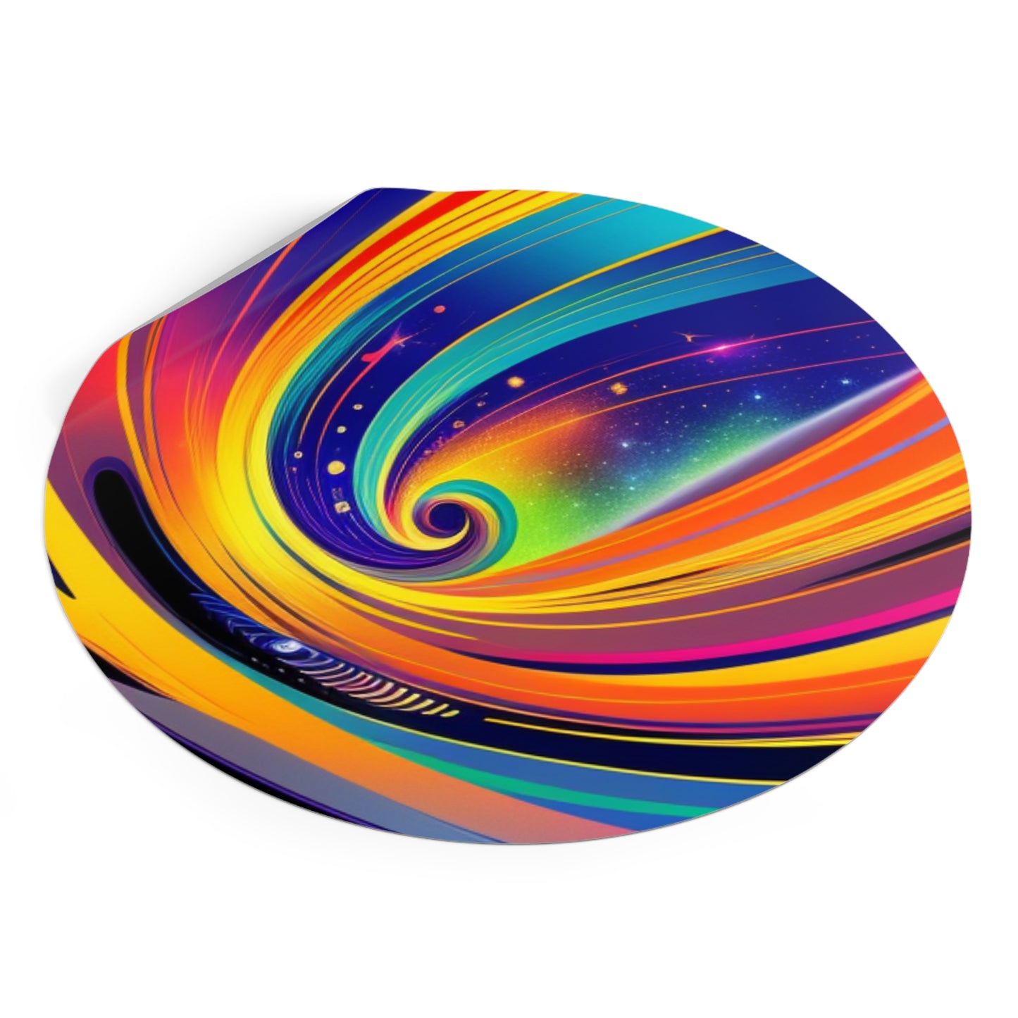 SWIRLS 1-Round Vinyl Stickers