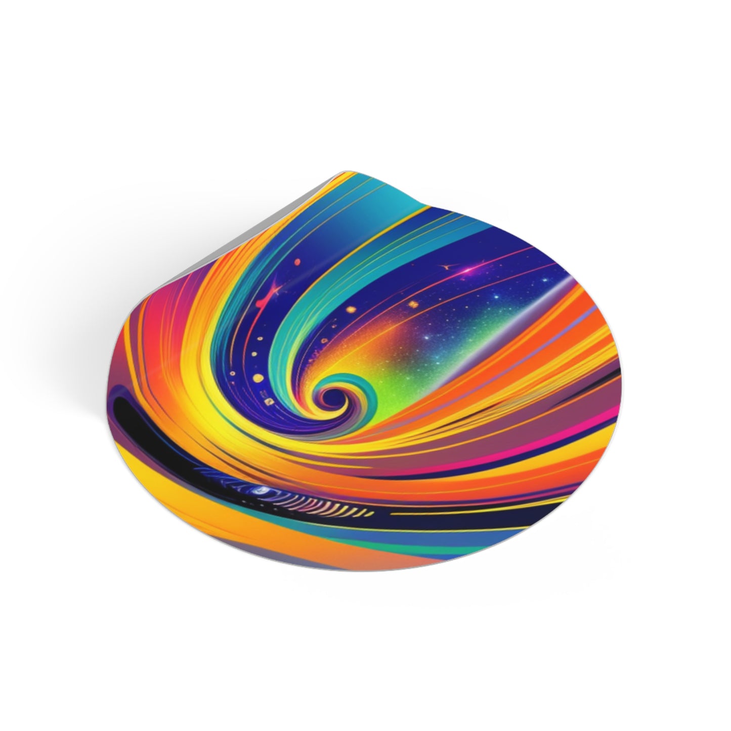 SWIRLS 1-Round Vinyl Stickers