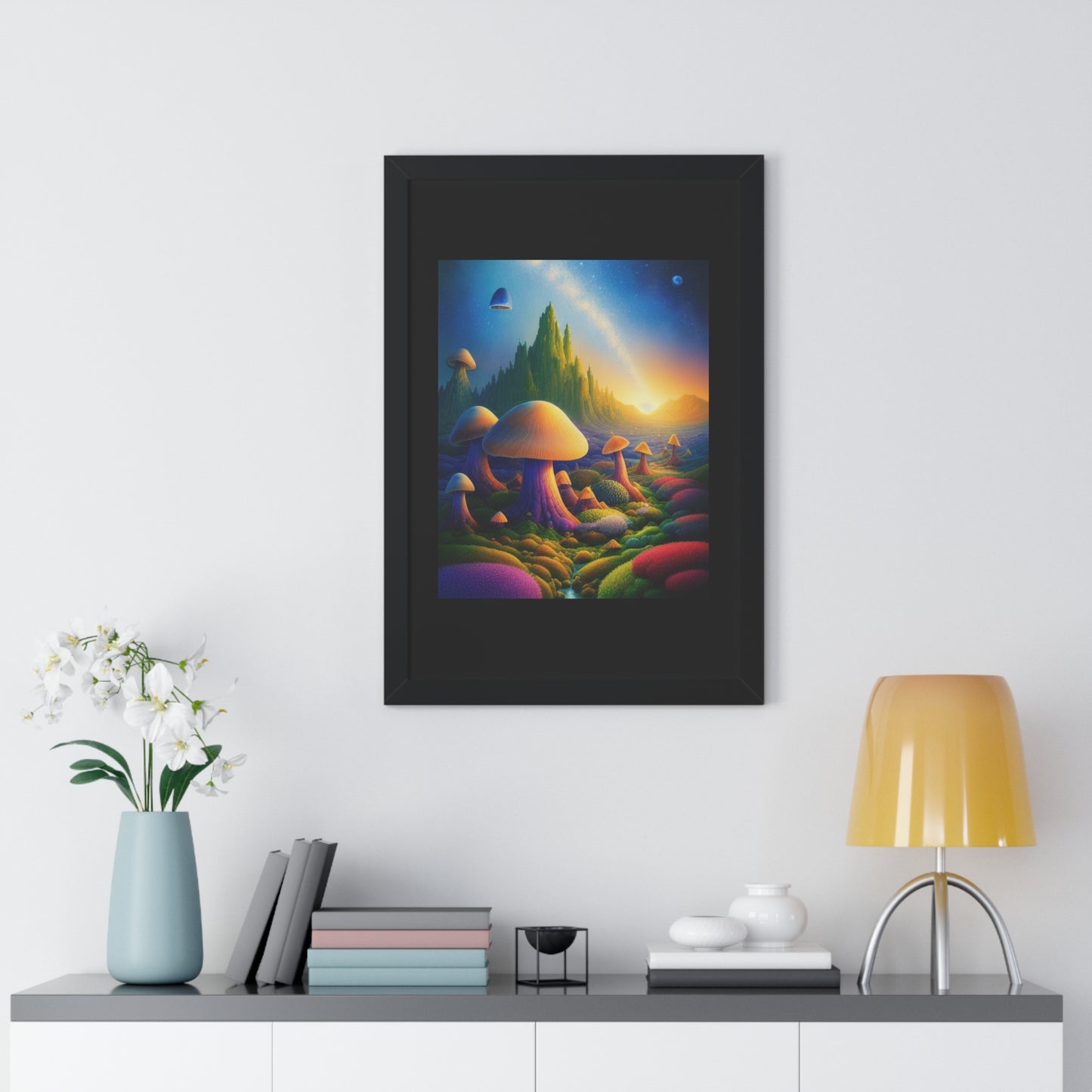 JAMES ATCHISON IN MUSHROOM LAND-Framed Vertical Poster