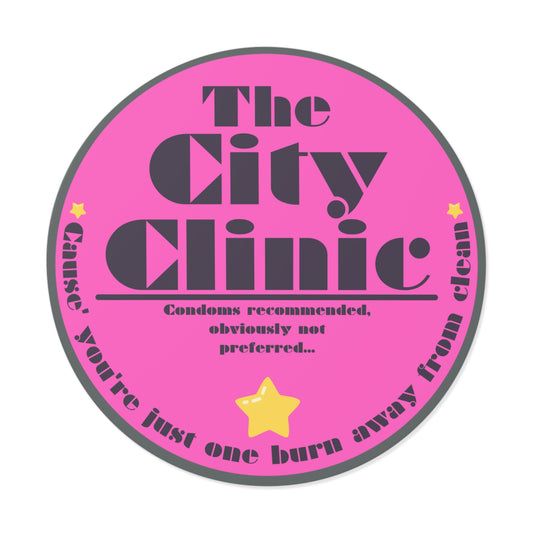 THE CITY CLINIC-Round Vinyl Stickers