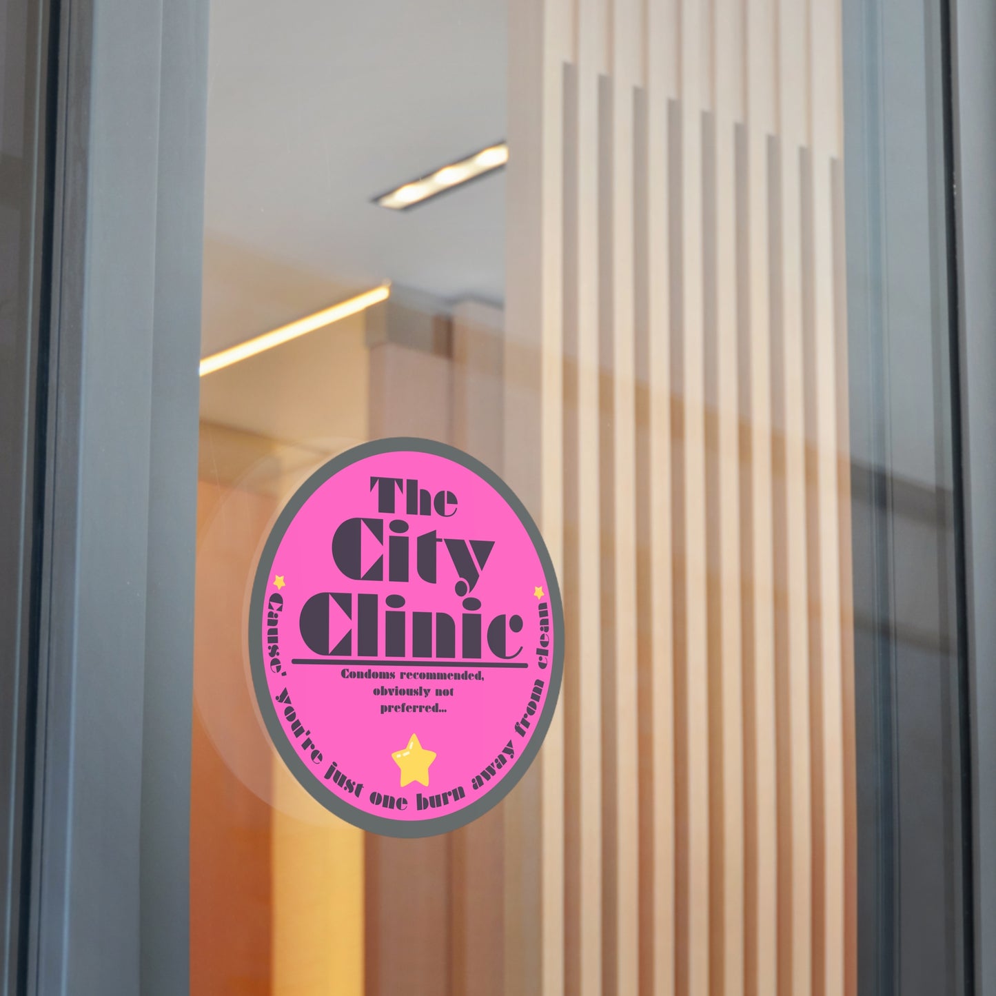 THE CITY CLINIC-Round Vinyl Stickers