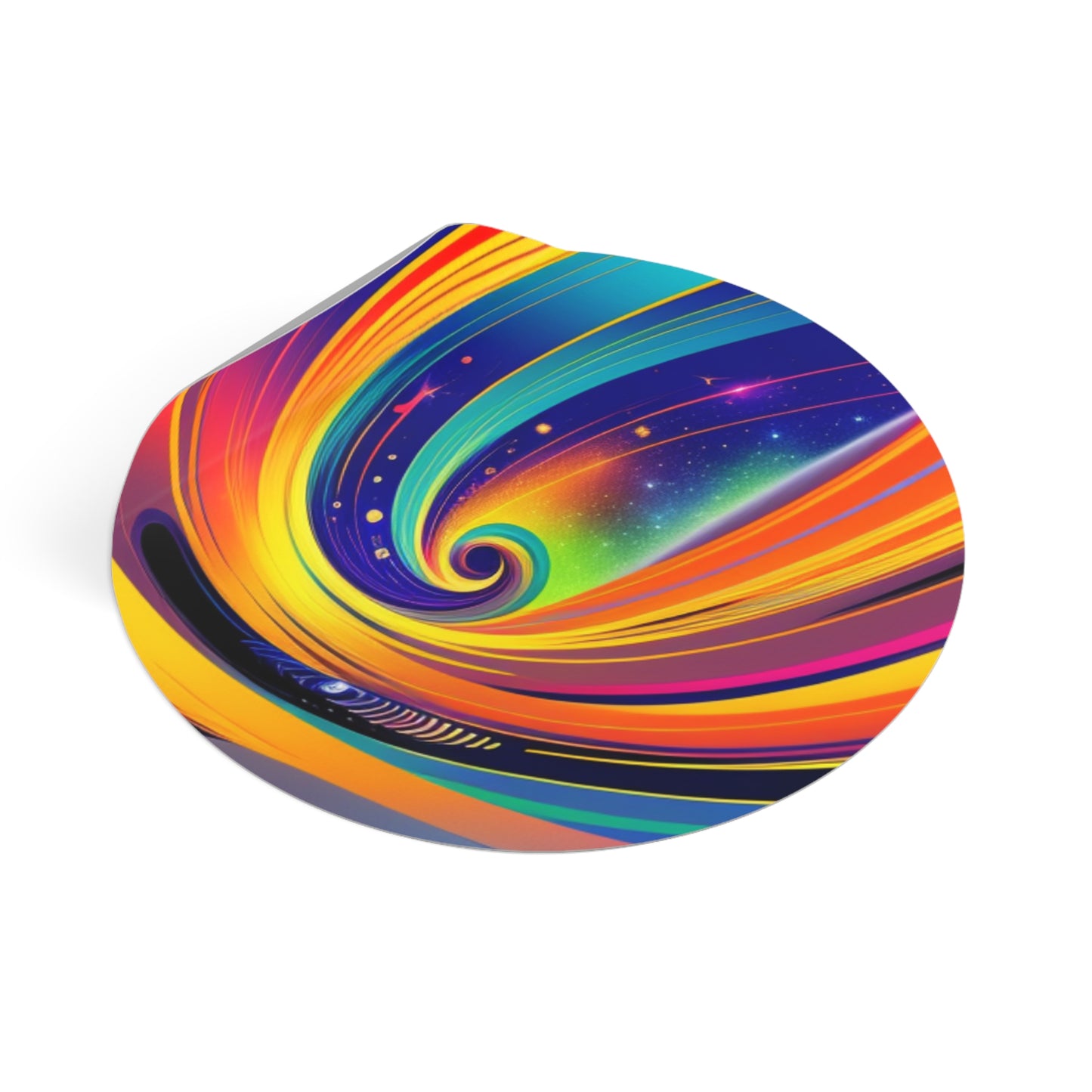 SWIRLS 1-Round Vinyl Stickers