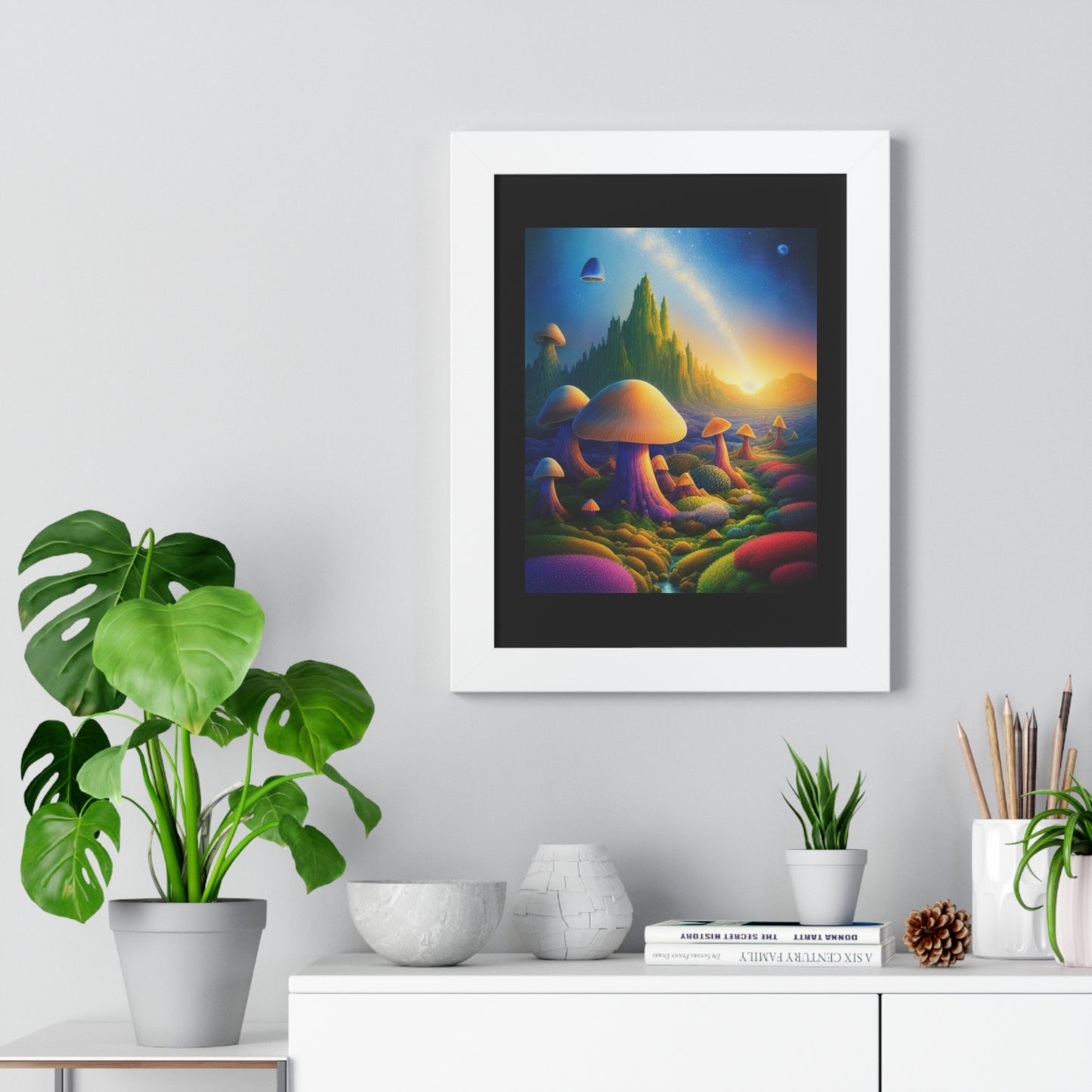 JAMES ATCHISON IN MUSHROOM LAND-Framed Vertical Poster