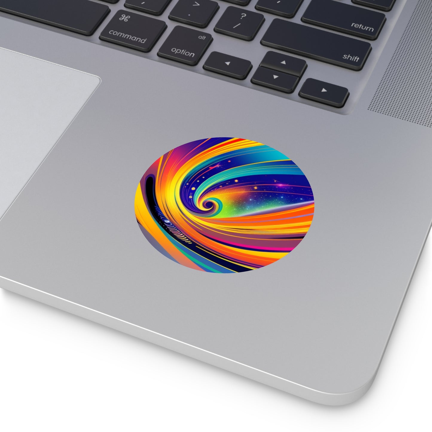 SWIRLS 1-Round Vinyl Stickers