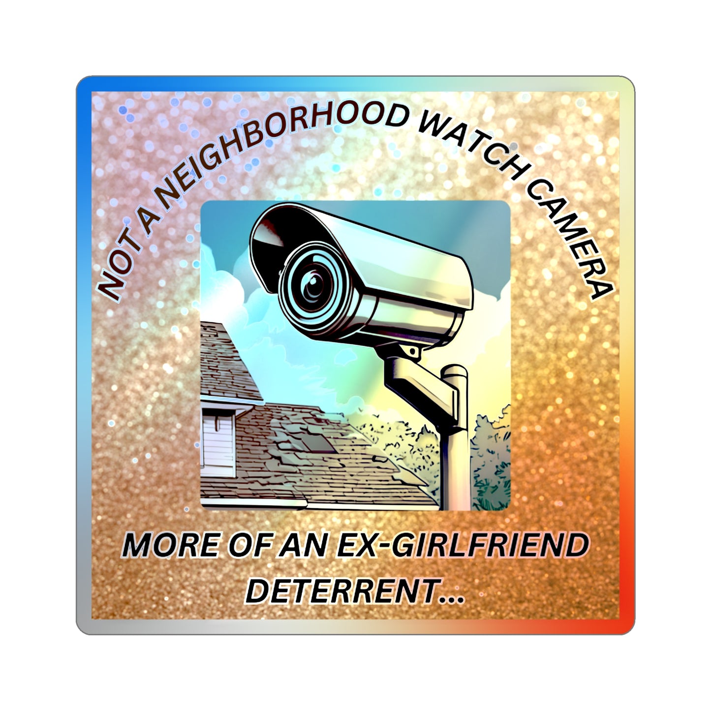 NOT A NEIGHBORHOOD WATCH CAMERA-Holographic Die-cut Stickers