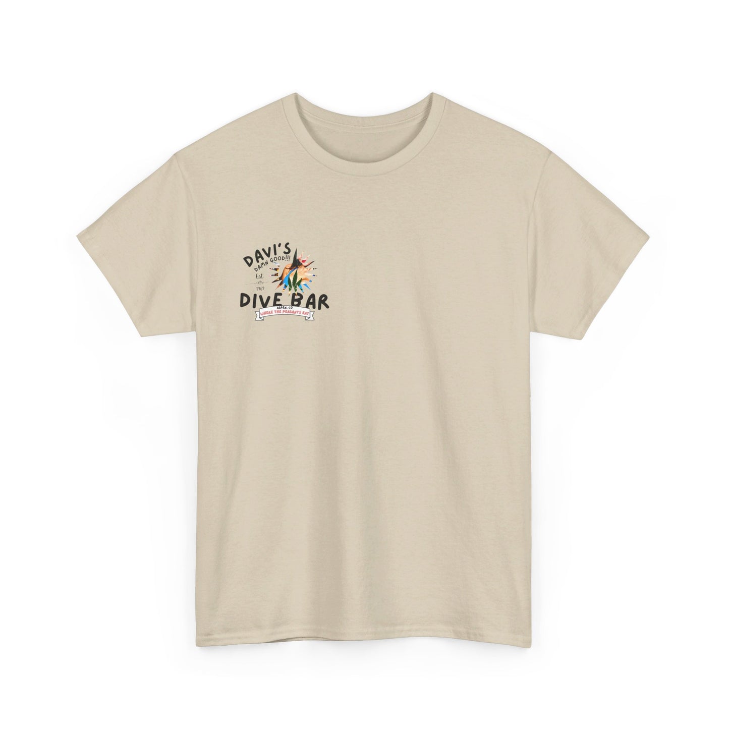 DAVE'S DIVE BAR ASPEN CO-Unisex Heavy Cotton Tee