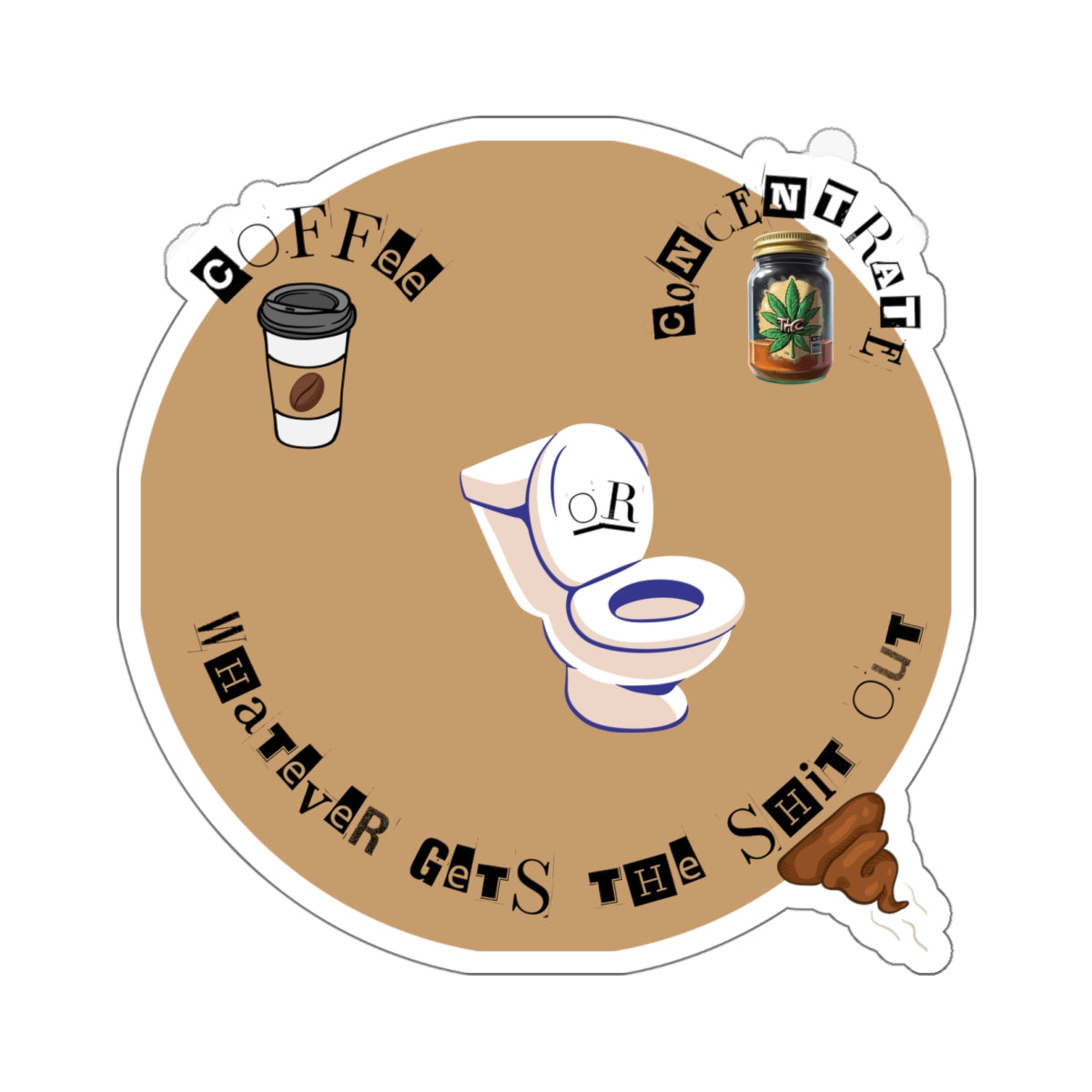 COFFE OR CONCENTRATE-Die-Cut Stickers