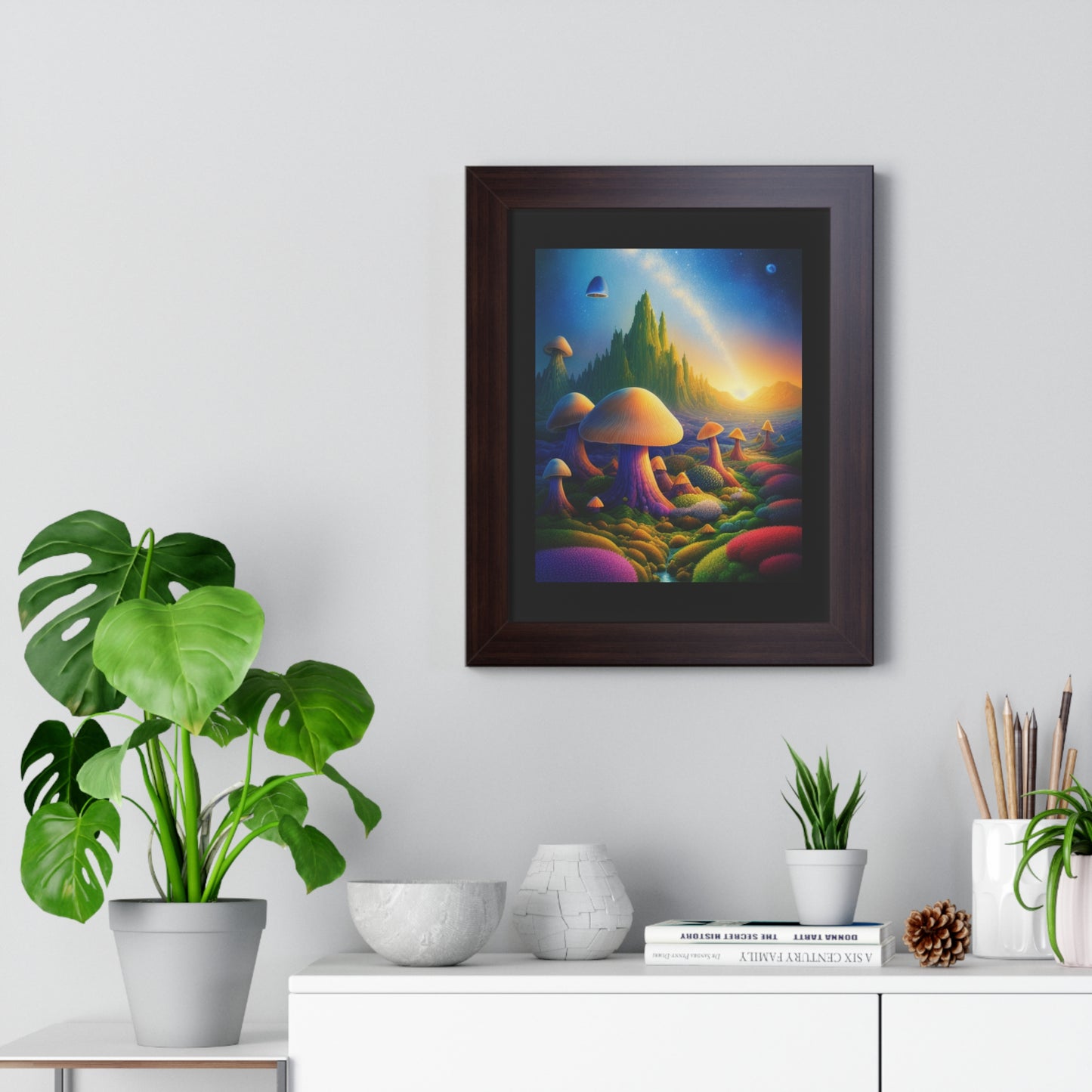 JAMES ATCHISON IN MUSHROOM LAND-Framed Vertical Poster