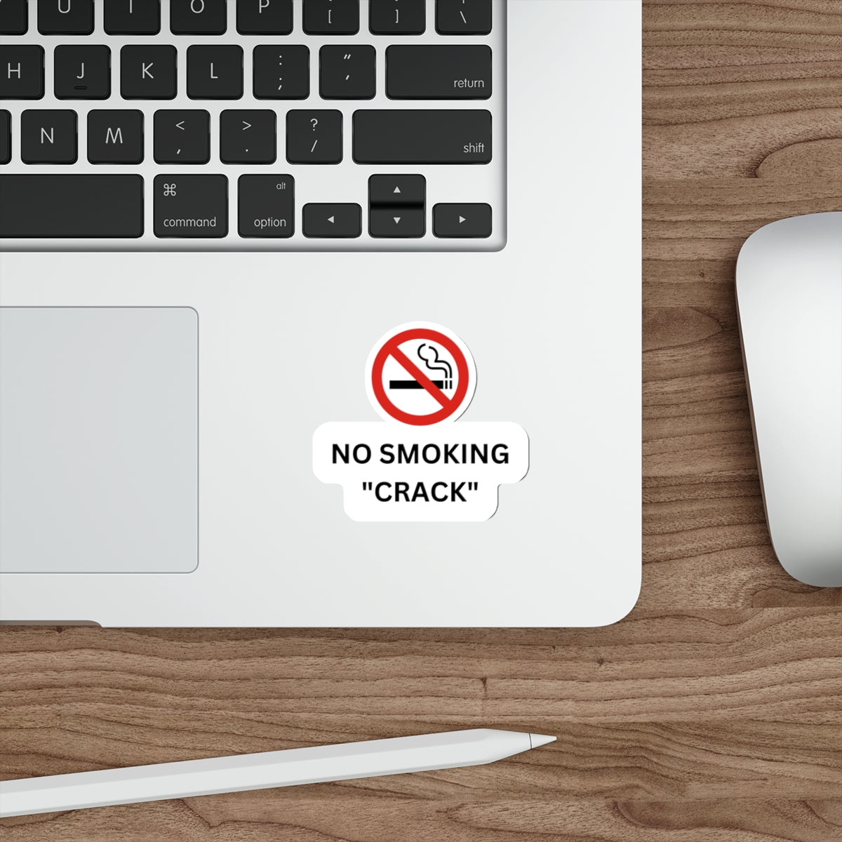 NO SMOKING "CRACK"-Die-Cut Stickers