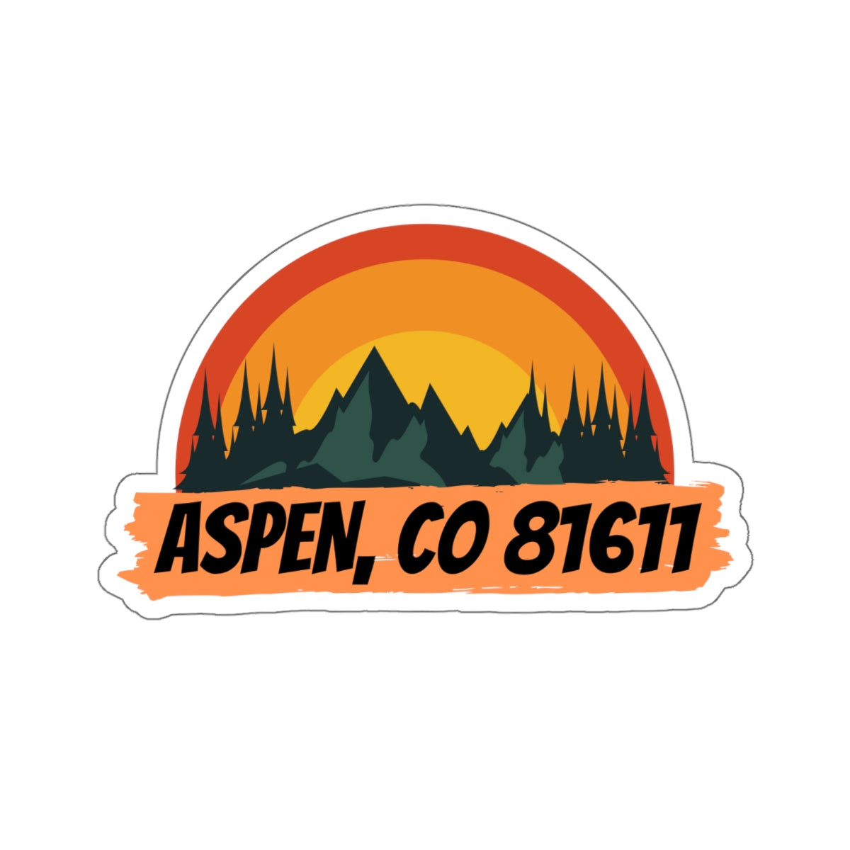 ASPEN CO 81611 SUNSET-Die-Cut Stickers