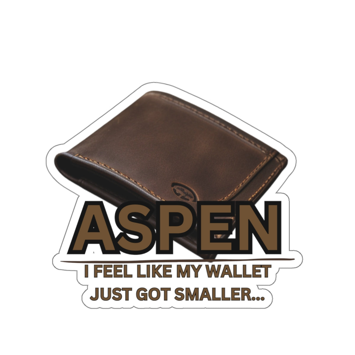 ASPEN I FEEL LIKE MY WALLET GOT SMALLER-Die-Cut Stickers