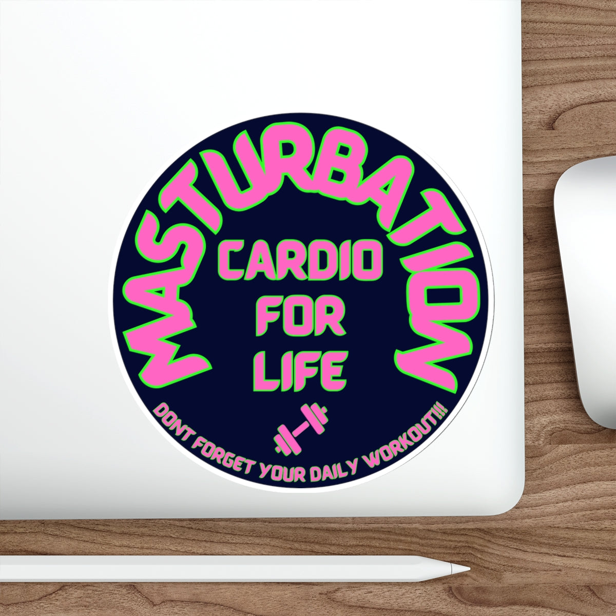 MASTURBATION CARDIO FOR LIFE-Die-Cut Stickers